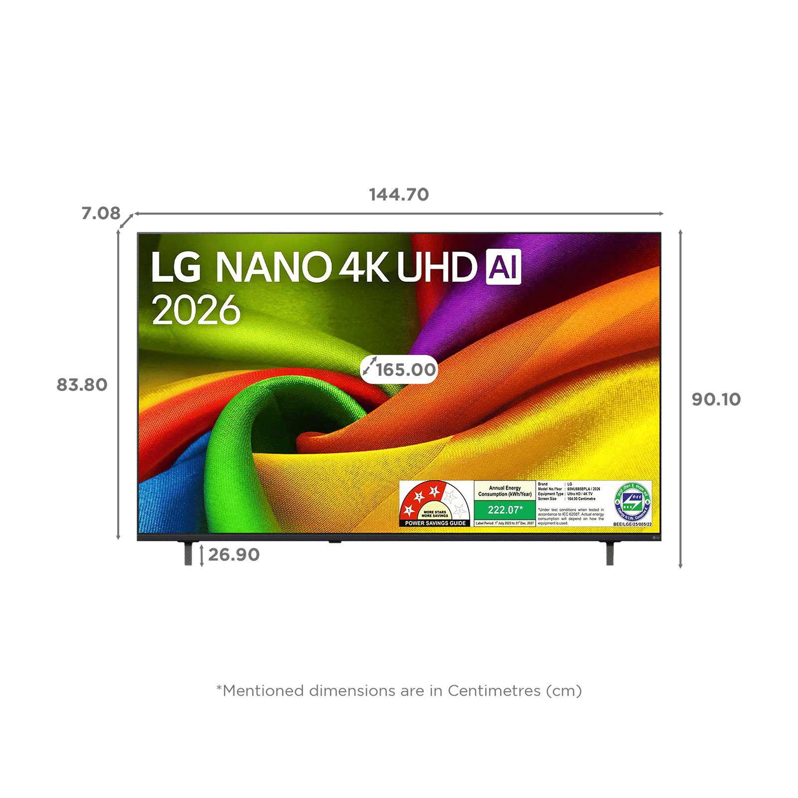 LG NanoCell AI NU885 165 cm (65 inch) 3 Star 4K Ultra HD Smart webOS TV with Intelligent Voice Recognition (2026 model)_2