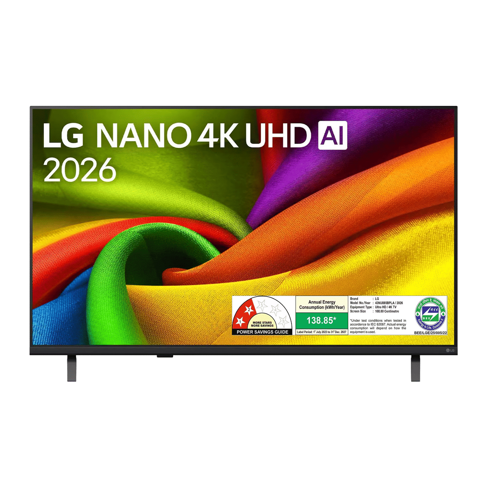 LG Nano AI 43NU885BPLA 108 cm (43 inch) 4K Ultra HD Smart webOS 26 TV with AI Hub (2026 model)_1