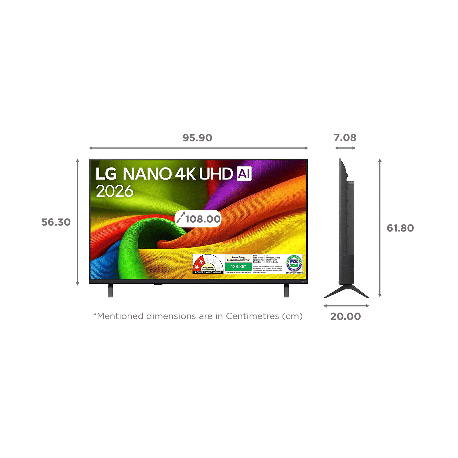 LG Nano AI 43NU885BPLA 108 cm (43 inch) 2 Star 4K Ultra HD Smart webOS 26 TV with AI Hub (2026 model) LG Nano AI 43NU885BPLA 108 cm (43 inch) 2 Star 4K Ultra HD Smart webOS 26 TV with AI Hub (2026 model)_2