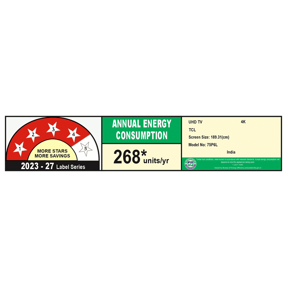TCL P series 190.5 cm (75 inch) 4 Star LED 4K Super Ultra HD Smart Google TV with Google Voice Assistant (2026 Model) TCL P series 190.5 cm (75 inch) 4 Star LED 4K Super Ultra HD Smart Google TV with Google Voice Assistant (2026 Model)_2