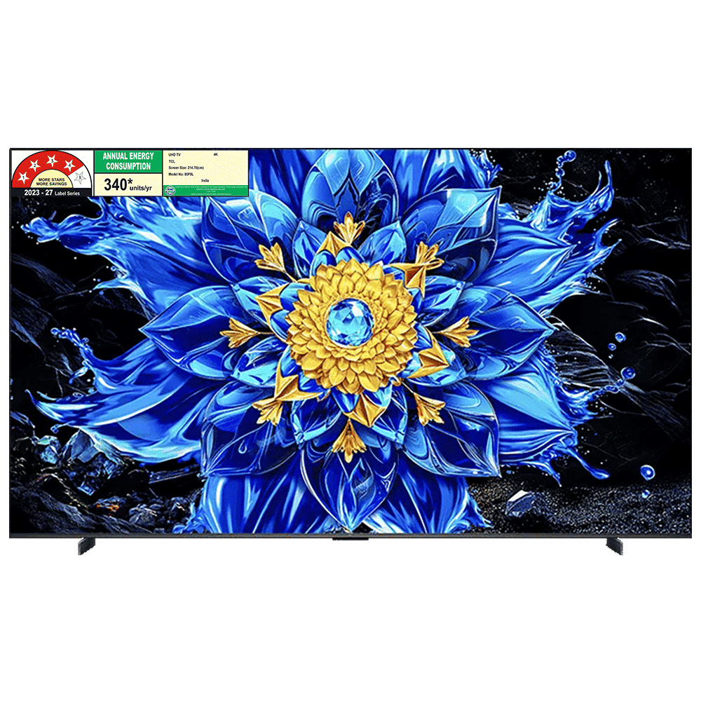 TCL P series 215.9 cm (85 inch) 4 Star QD-Mini LED Dimming & QLED 4K Super Ultra HD Smart Google TV with Google Voice Assistant (2026 Model) TCL P series 215.9 cm (85 inch) 4 Star QD-Mini LED Dimming & QLED 4K Super Ultra HD Smart Google TV with Google Voice Assistant (2026 Model)_1
