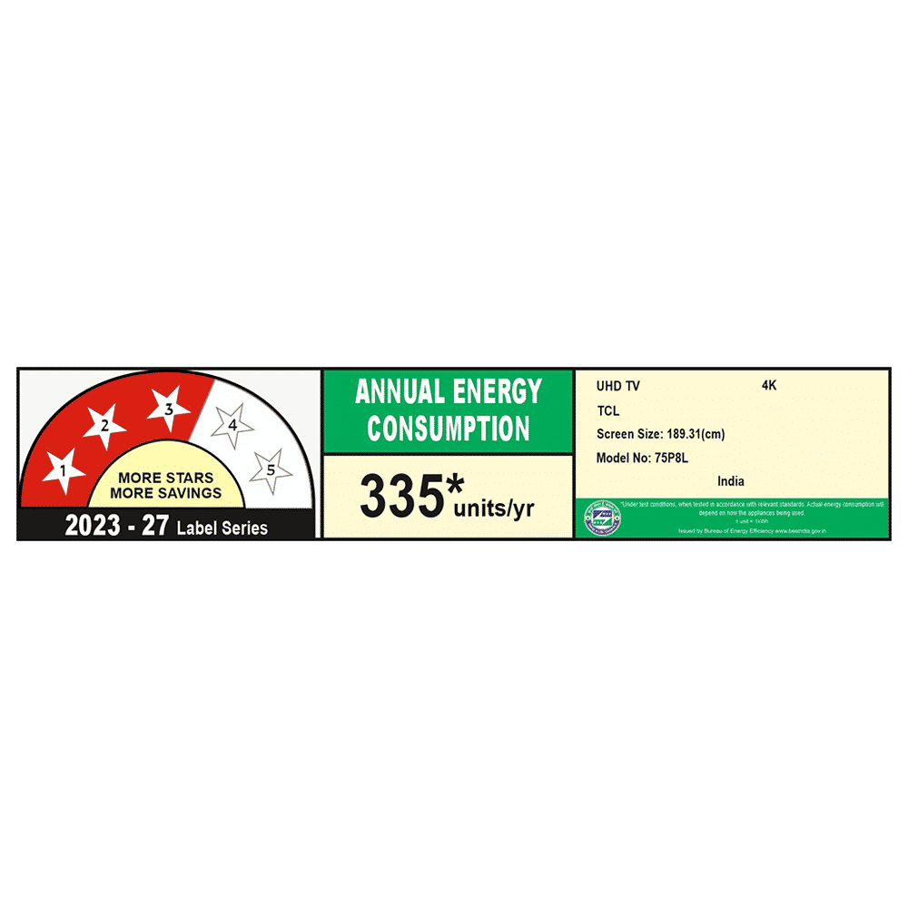 TCL P Series 190.5 cm (75 inch) 3 Star QD-Mini LED Dimming & QLED 4K Super Ultra HD Smart Google TV with Google Voice Assistant (2026 Model) TCL P Series 190.5 cm (75 inch) 3 Star QD-Mini LED Dimming & QLED 4K Super Ultra HD Smart Google TV with Google Voice Assistant (2026 Model)_2