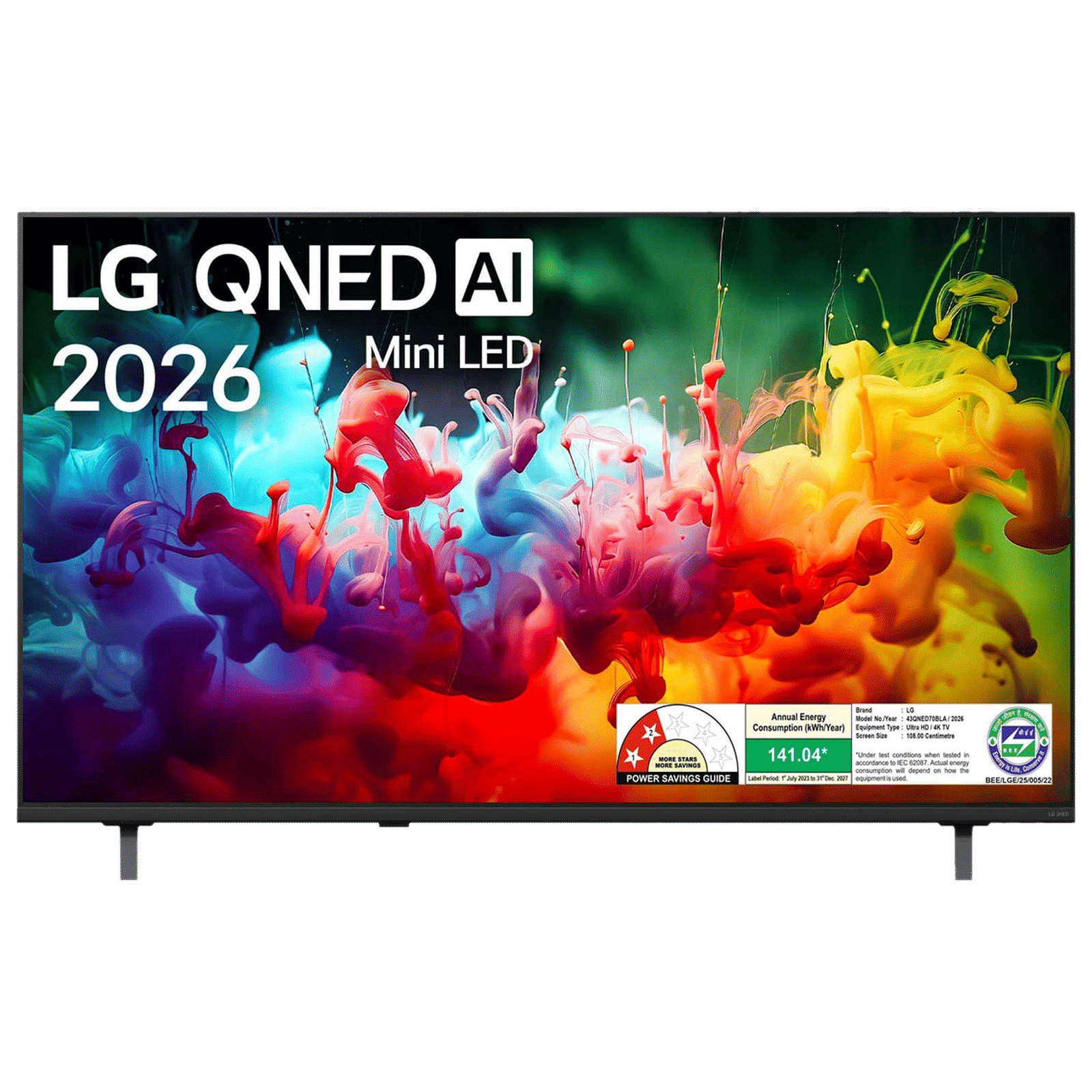 LG QNED70 109 cm (43 inch) QNED Mini LED 4K Ultra HD Smart webOS TV with Intelligent Voice Recognition (2026 model) LG QNED70 109 cm (43 inch) QNED Mini LED 4K Ultra HD Smart webOS TV with Intelligent Voice Recognition (2026 model)_1