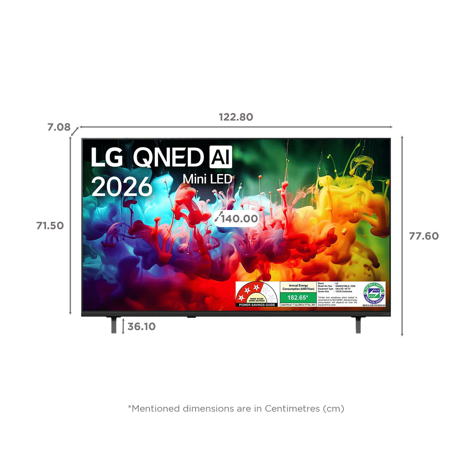 LG QNED70 140 cm (55 inch) 3 Star QNED Mini LED 4K Ultra HD Smart webOS TV with 4K Super Upscaling (2026 model) LG QNED70 140 cm (55 inch) 3 Star QNED Mini LED 4K Ultra HD Smart webOS TV with 4K Super Upscaling (2026 model)_2