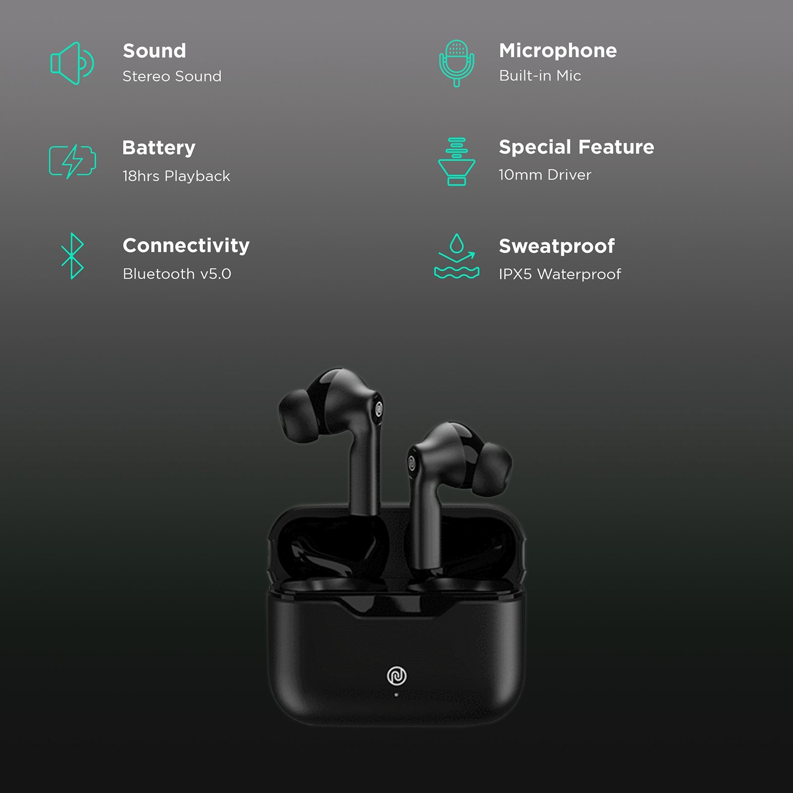 noise Buds VS103 AUD-HDPHN-BUDSVS10 TWS Earbuds (IPX5 Water Resistant, Hyper Sync Technology, Jet Black)_2