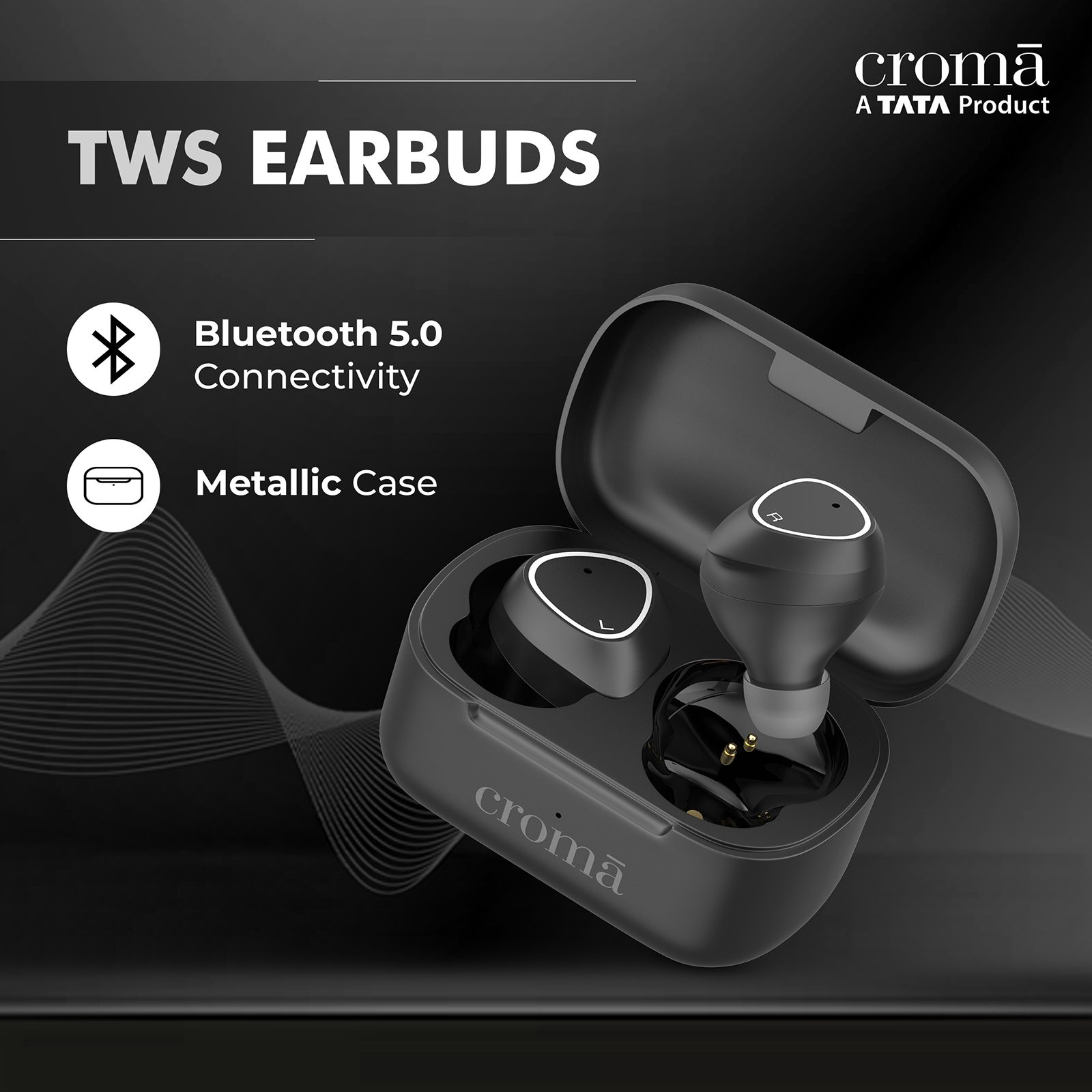 Croma TWS Earbuds with Noise Isolation (Sweat Resistant, 15 Hours Playback, Black)_10