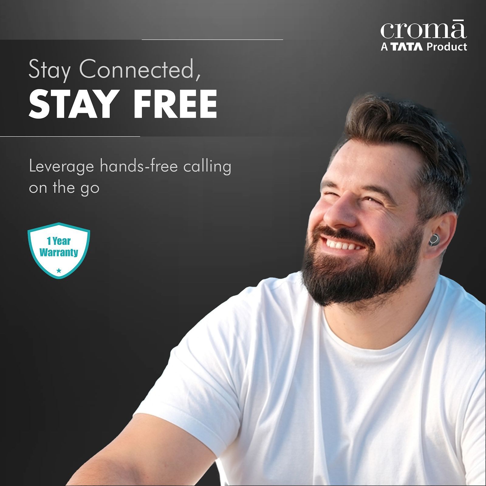 Croma TWS Earbuds with Noise Isolation (Sweat Resistant, 15 Hours Playback, Black)_16