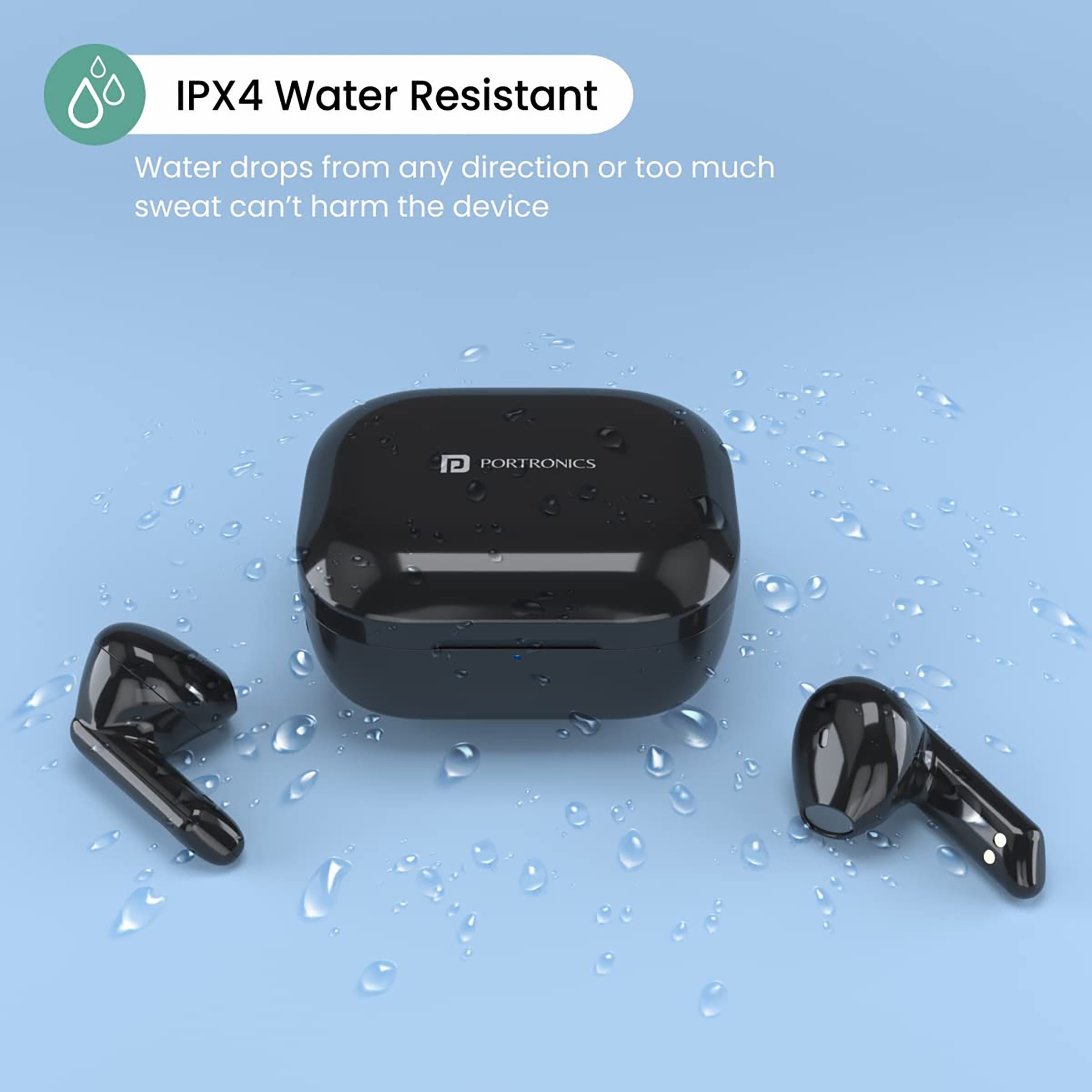PORTRONICS Harmonics Twins 11 TWS Earbuds (IPX4 Water Resistant, HD Sound, Black)_3
