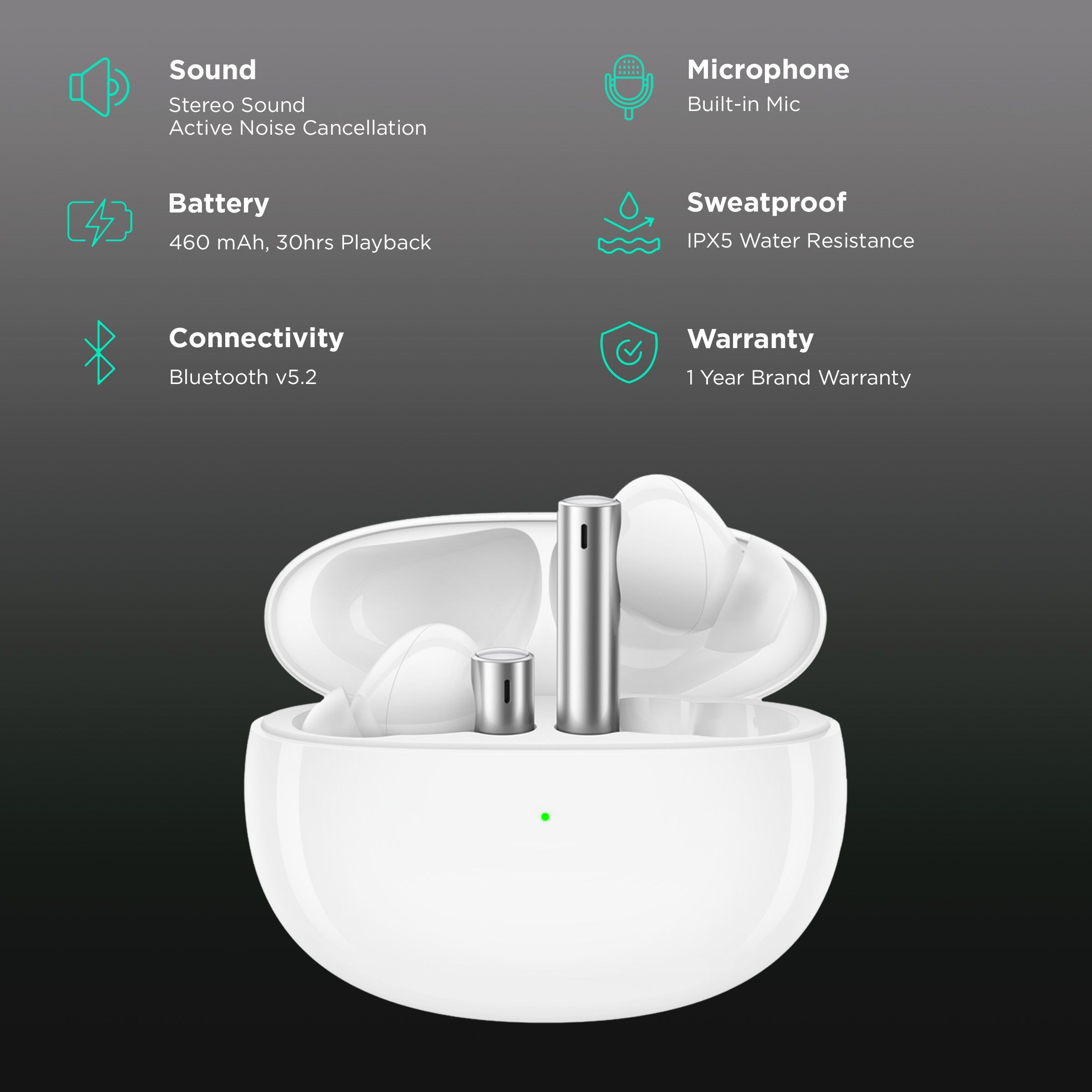 realme Buds Air 3 RMA2105 TWS Earbuds with Active Noise Cancellation (IPX5 Water Resistant, 30 Hours Playtime, Galaxy White) realme Buds Air 3 RMA2105 TWS Earbuds with Active Noise Cancellation (IPX5 Water Resistant, 30 Hours Playtime, Galaxy White)_2