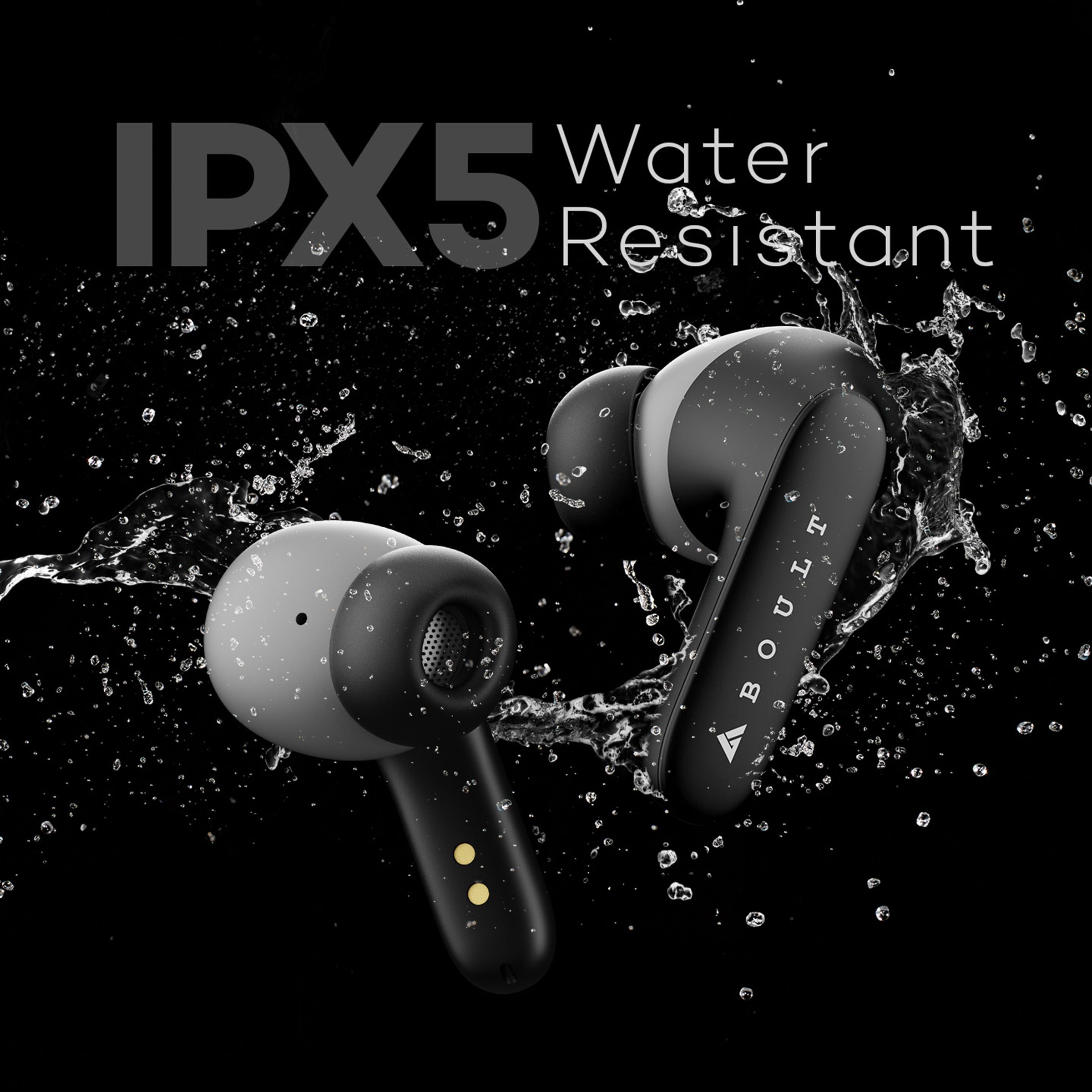 GOBOULT AirBass Y1 TWS Earbuds (IPX5 Water Resistant, Upto 40 Hours Playback, Black)_5