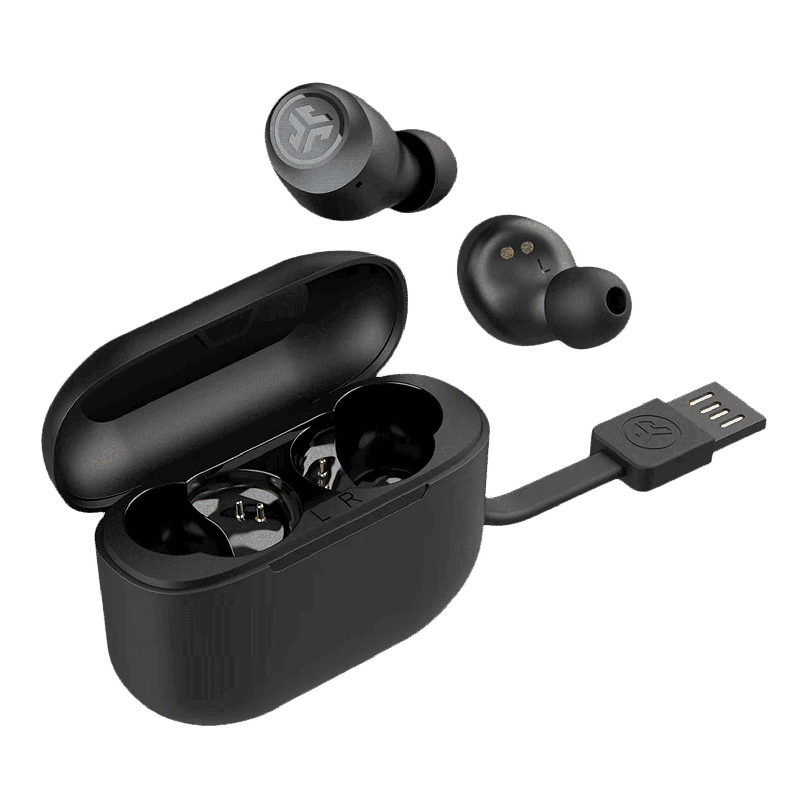 JLAB Go Air Pop IEUEBGAIRPOPRBLK12 TWS Earbuds (IPX4 Sweat & Water Resistant, 32 Hours Playback, Black)_4