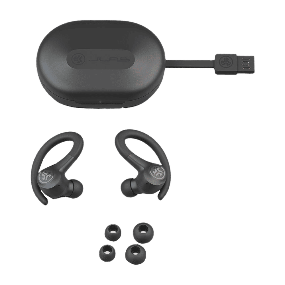 JLAB Go Air Sport IEUEBGAIRSPRTRBLK1 TWS Earbuds (IP55 Water & Sweat Resistant, 32 Hours Playback, Graphite)_6