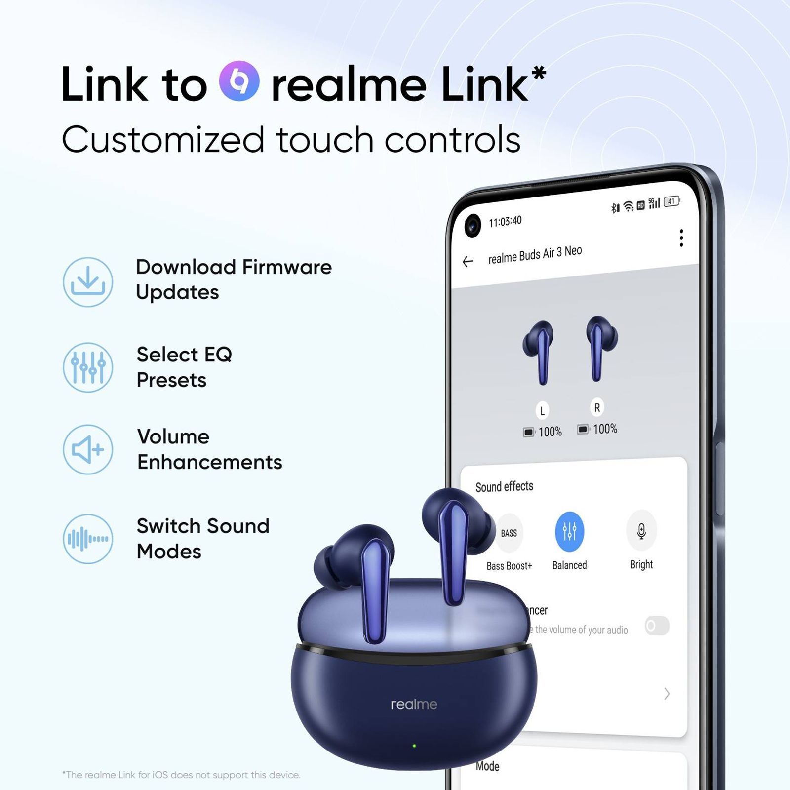realme Air 3 Neo RMA2113 Earbuds with AI Environmental Noise Cancellation (IPX5 Water Resistant, Bluetooth Connectivity, Starry Blue)_10
