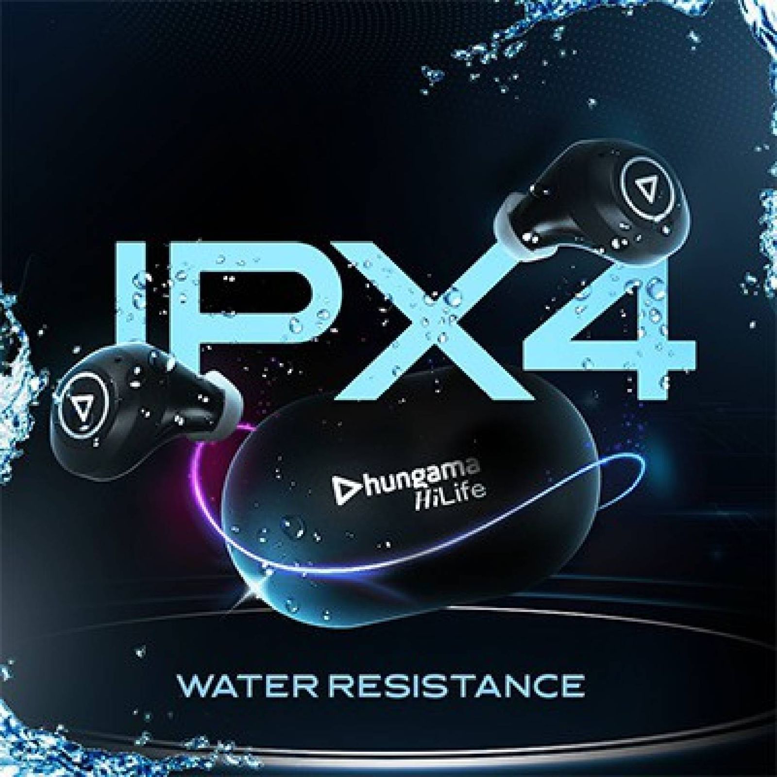 Hungama HiLife Bounce 101 TWS Earbuds (IPX4 Water Resistant, Upto 30 Hours Playback, Black) Hungama HiLife Bounce 101 TWS Earbuds (IPX4 Water Resistant, Upto 30 Hours Playback, Black)_4