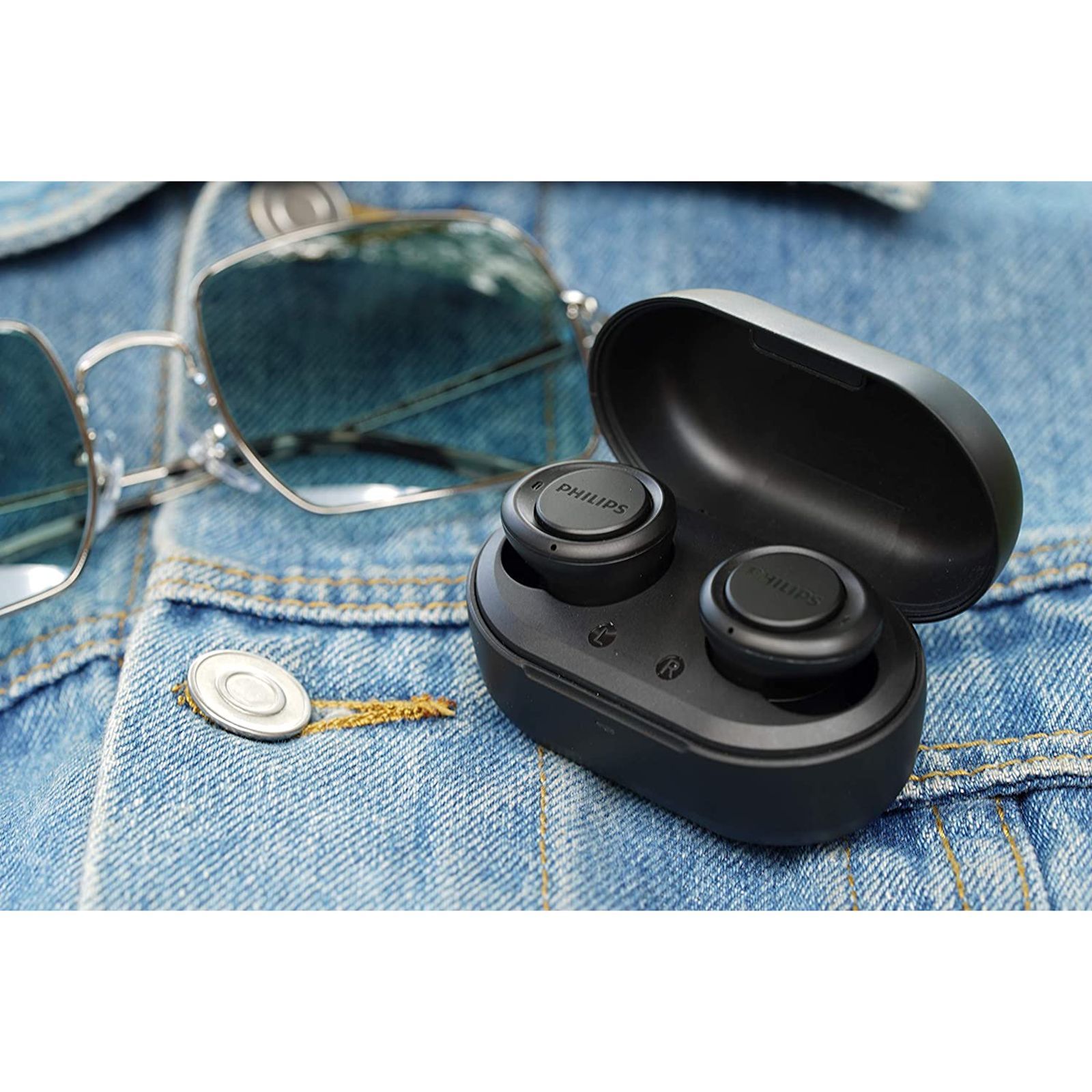 PHILIPS TAT1215 TWS Earbuds (IPX4 Splash & Sweat Resistant, Upto 18 Hours Playback, Black)_9