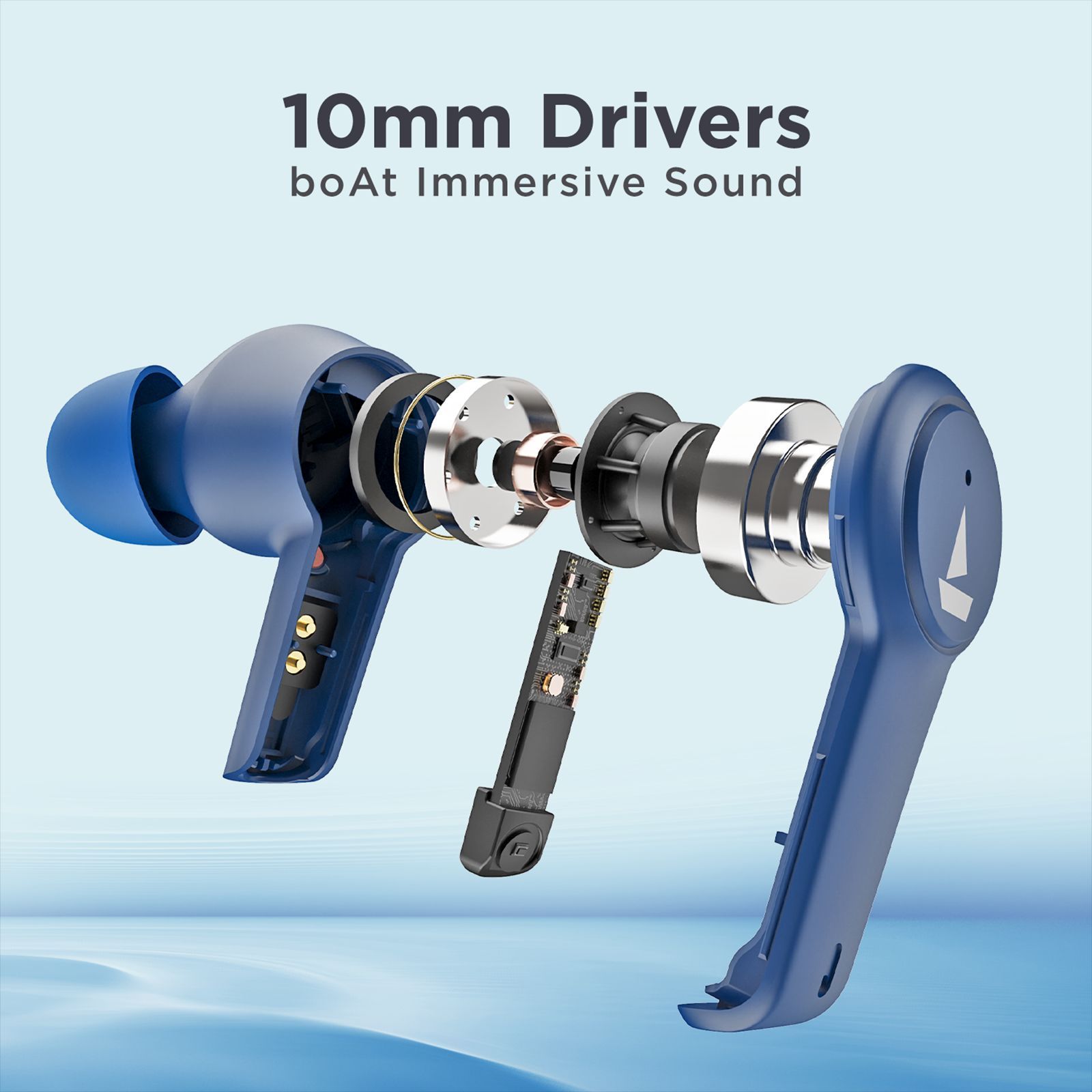 boAt Airdopes 418 TWS Earbuds with Active Noise Cancellation (IPX4 Water Resistant, IWP Technology, Blue Thunder) boAt Airdopes 418 TWS Earbuds with Active Noise Cancellation (IPX4 Water Resistant, IWP Technology, Blue Thunder)_4