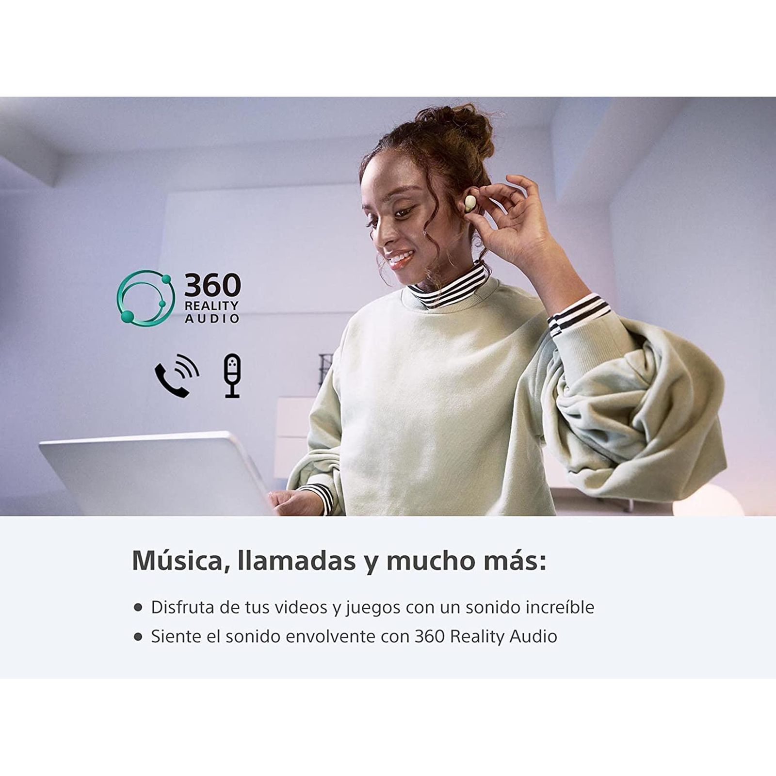 SONY LinkBuds S WF-LS900N/CCIN TWS Earbuds with Active Noise Cancellation (IPX4 Waterproof, 360 Reality Audio, Ecru)_6