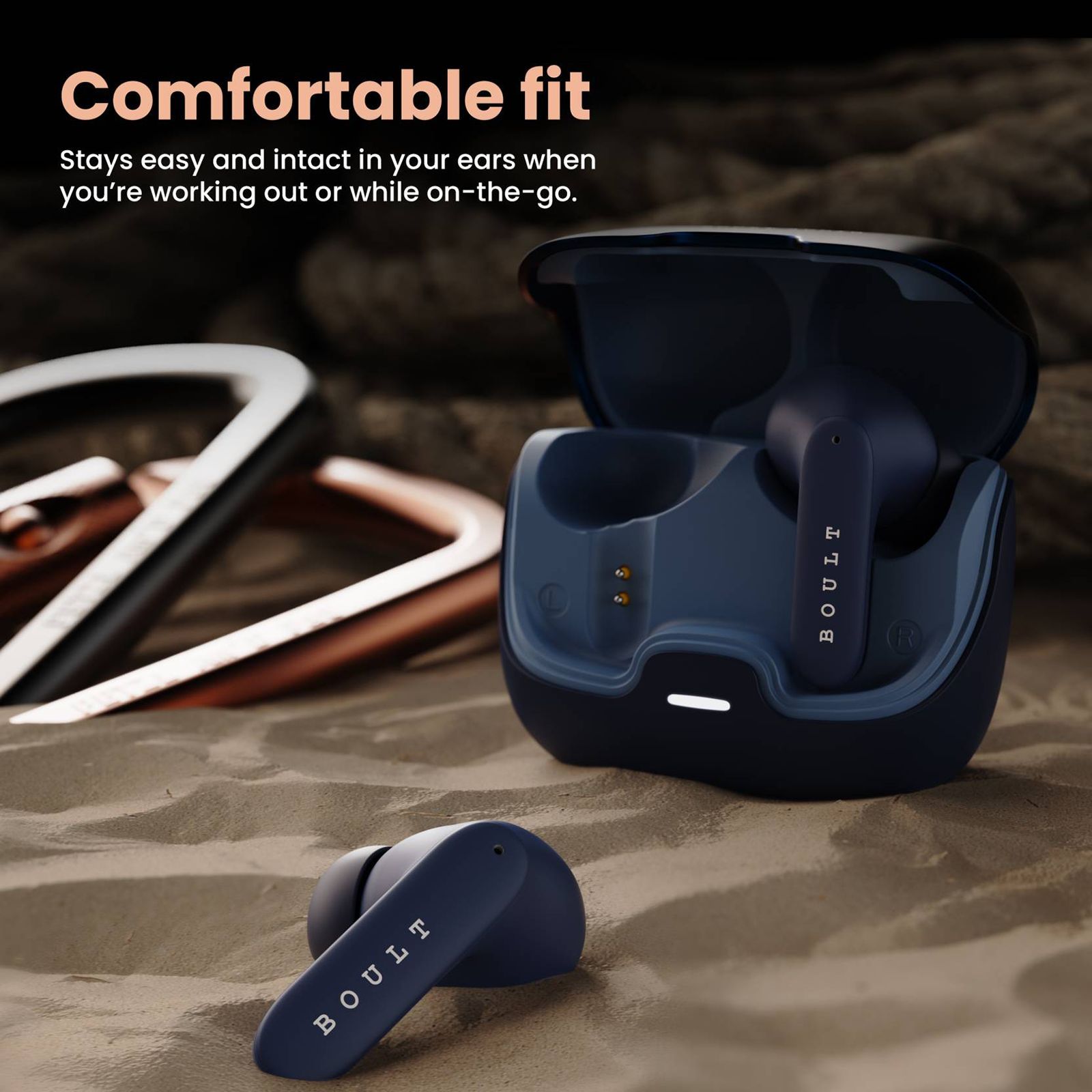 GOBOULT AirBass Z40 TWS Earbuds with Environmental Noise Cancellation (IPX5 Water Resistant, Voice Assistant, Blue)_5