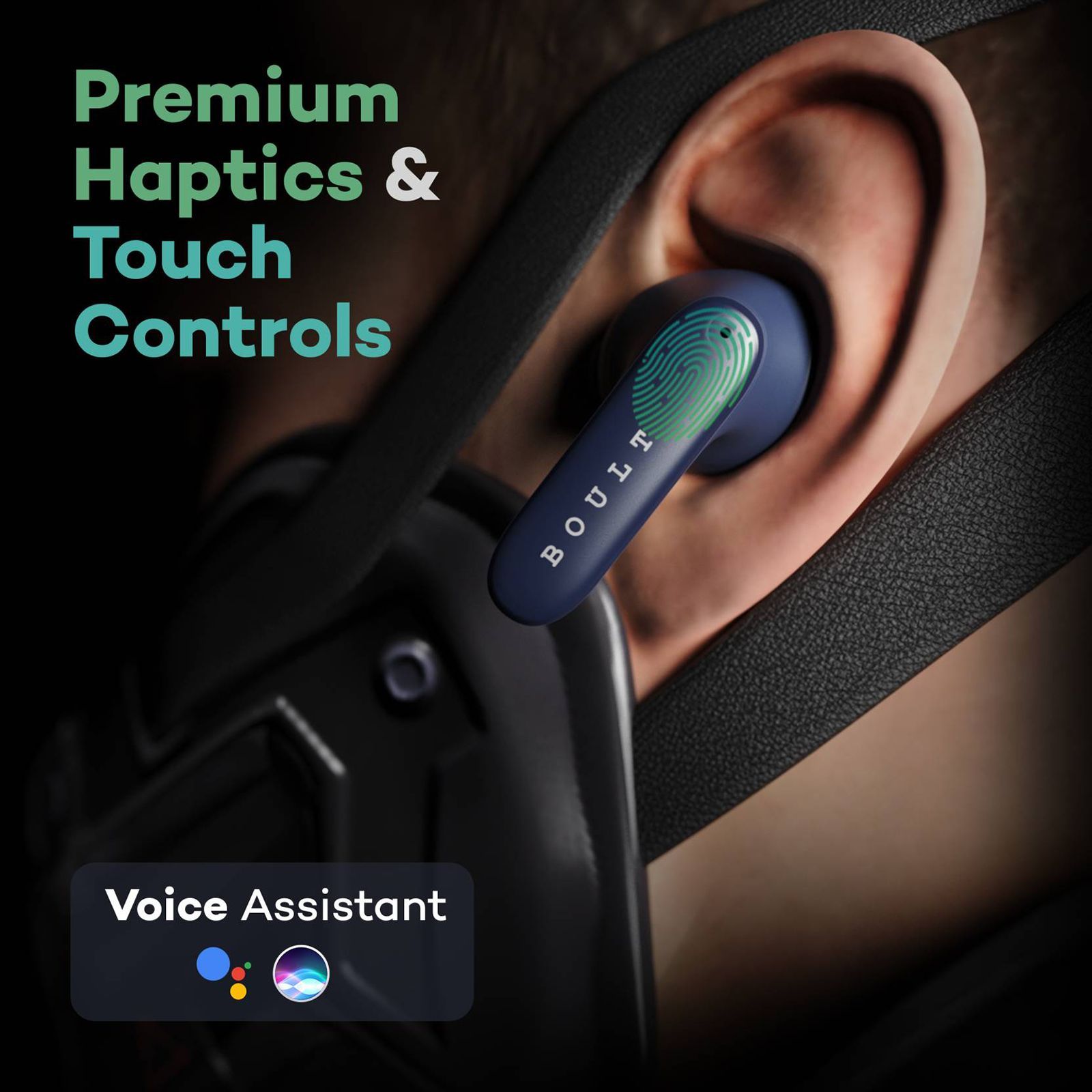 GOBOULT AirBass Z40 TWS Earbuds with Environmental Noise Cancellation (IPX5 Water Resistant, Voice Assistant, Blue)_12