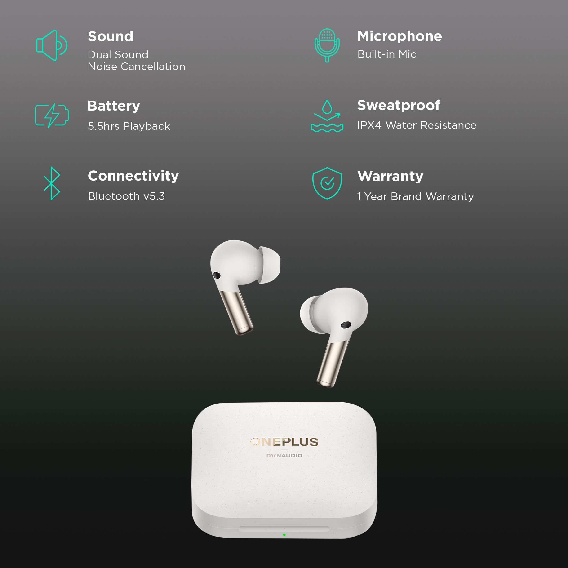 OnePlus Buds Pro 2R TWS Earbuds with Adaptive Noise Cancellation (IPX4 Water Resistant, MelodyBoost Dual Drivers, Misty White)_2