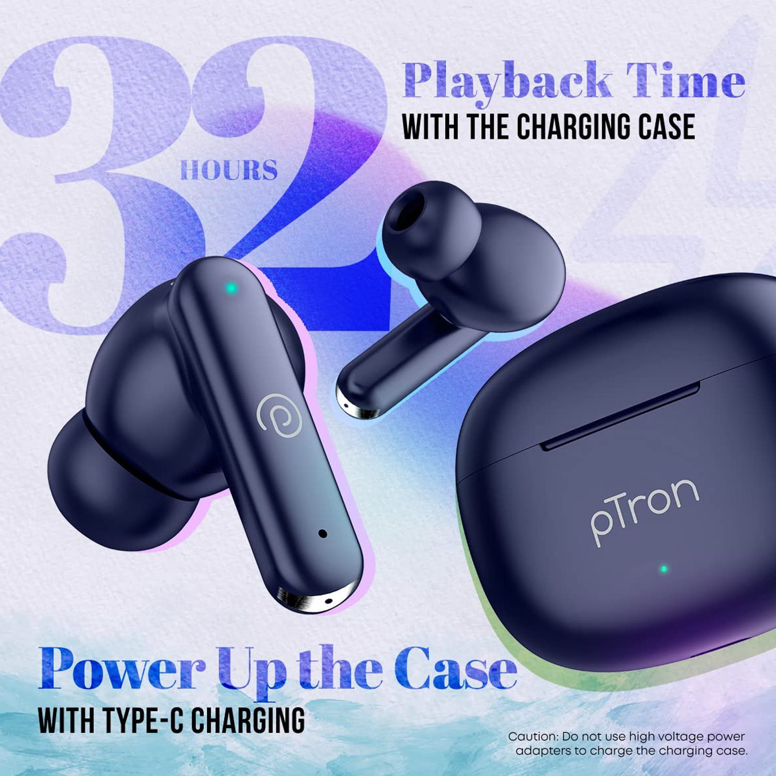 pTron Bassbuds Air TWS Earbuds with Passive Noise Cancellation (IPX4 Water Resistant, Smart Touch Control, Blue) pTron Bassbuds Air TWS Earbuds with Passive Noise Cancellation (IPX4 Water Resistant, Smart Touch Control, Blue)_3