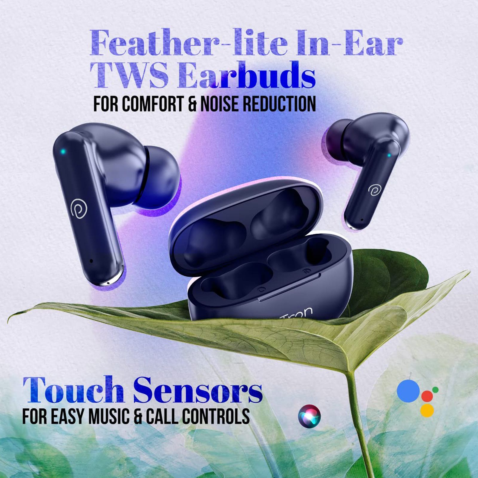 pTron Bassbuds Air TWS Earbuds with Passive Noise Cancellation (IPX4 Water Resistant, Smart Touch Control, Blue) pTron Bassbuds Air TWS Earbuds with Passive Noise Cancellation (IPX4 Water Resistant, Smart Touch Control, Blue)_5
