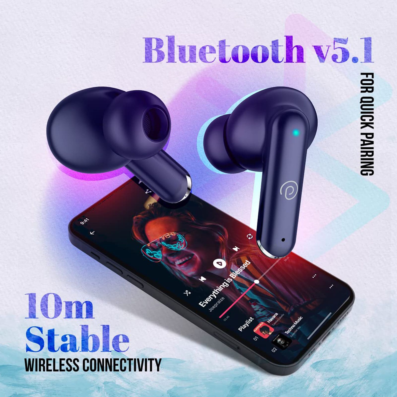 pTron Bassbuds Air TWS Earbuds with Passive Noise Cancellation (IPX4 Water Resistant, Smart Touch Control, Blue) pTron Bassbuds Air TWS Earbuds with Passive Noise Cancellation (IPX4 Water Resistant, Smart Touch Control, Blue)_7