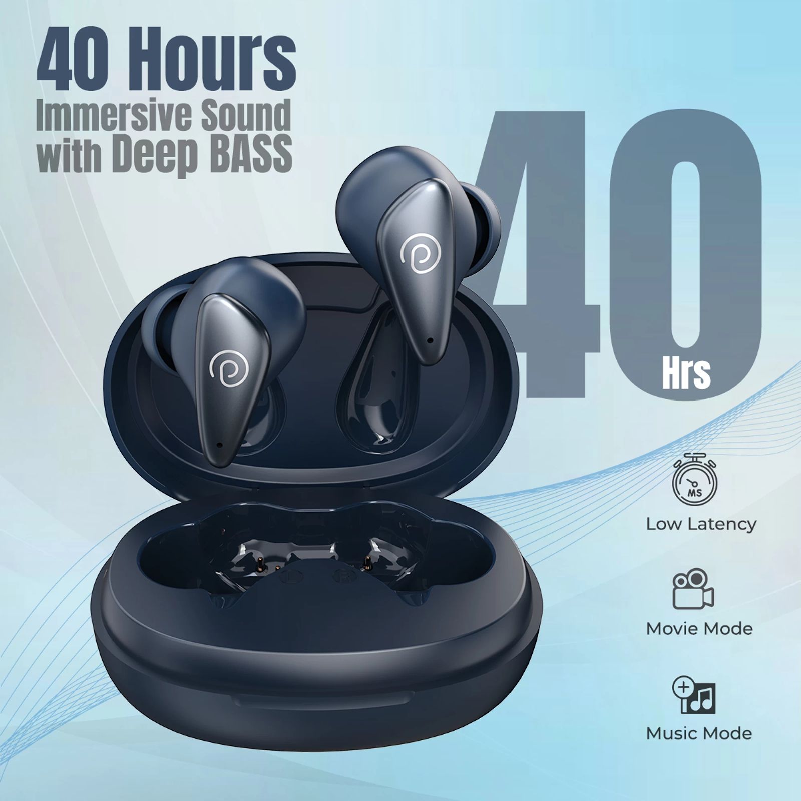 pTron Bassbuds Verse TWS Earbuds with Environmental Noise Cancellation (IPX4 Water Resistant, Stereo Calls, Blue) pTron Bassbuds Verse TWS Earbuds with Environmental Noise Cancellation (IPX4 Water Resistant, Stereo Calls, Blue)_3