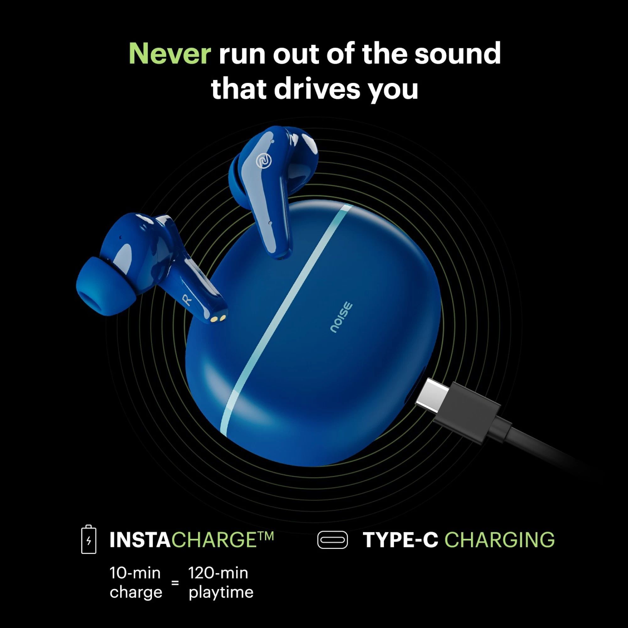 noise Buds VS102 Plus TWS Earbuds with Environmental Noise Cancellation (IPX5 Water Resistant, 11mm Driver, Space Blue)_5