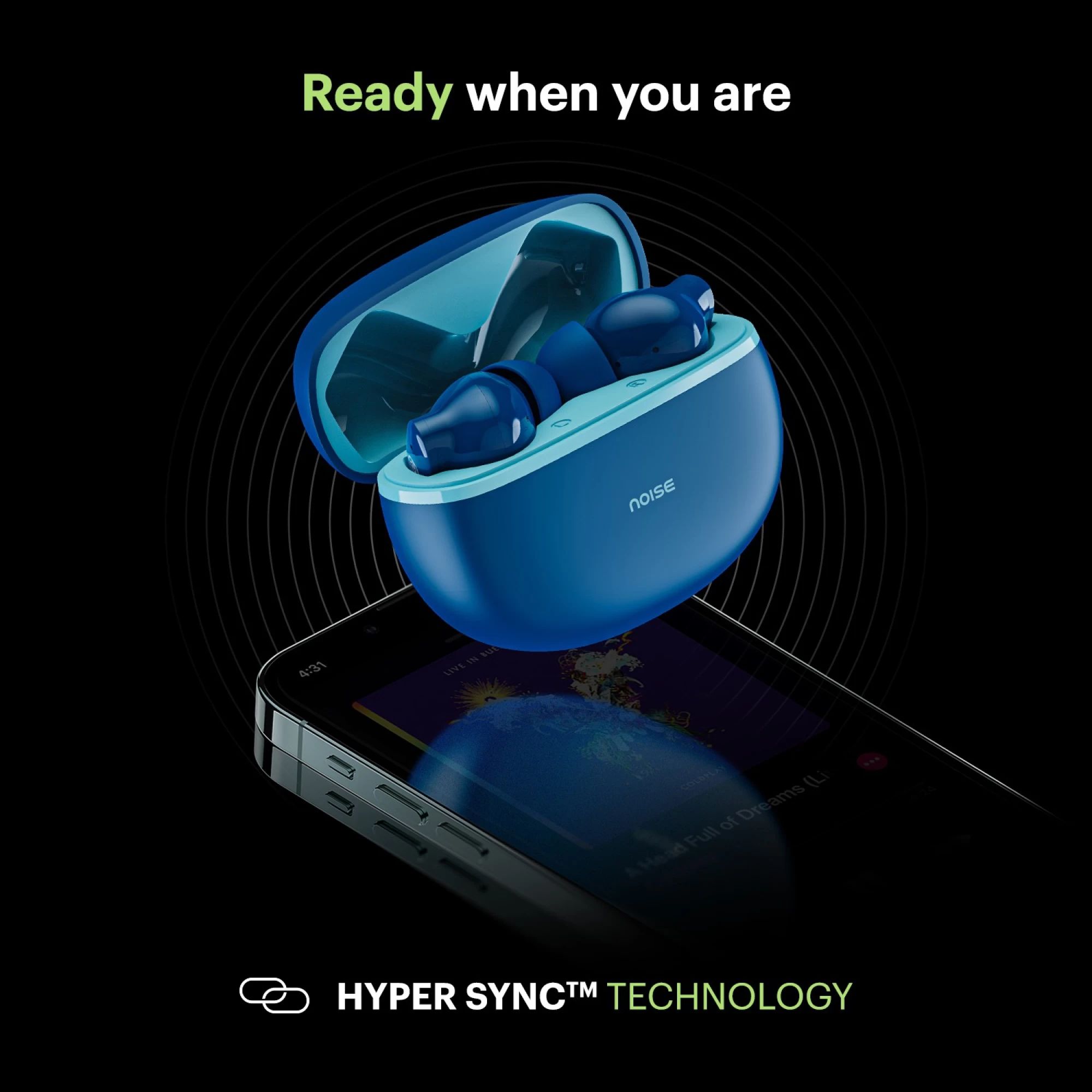 noise Buds VS102 Plus TWS Earbuds with Environmental Noise Cancellation (IPX5 Water Resistant, 11mm Driver, Space Blue)_7