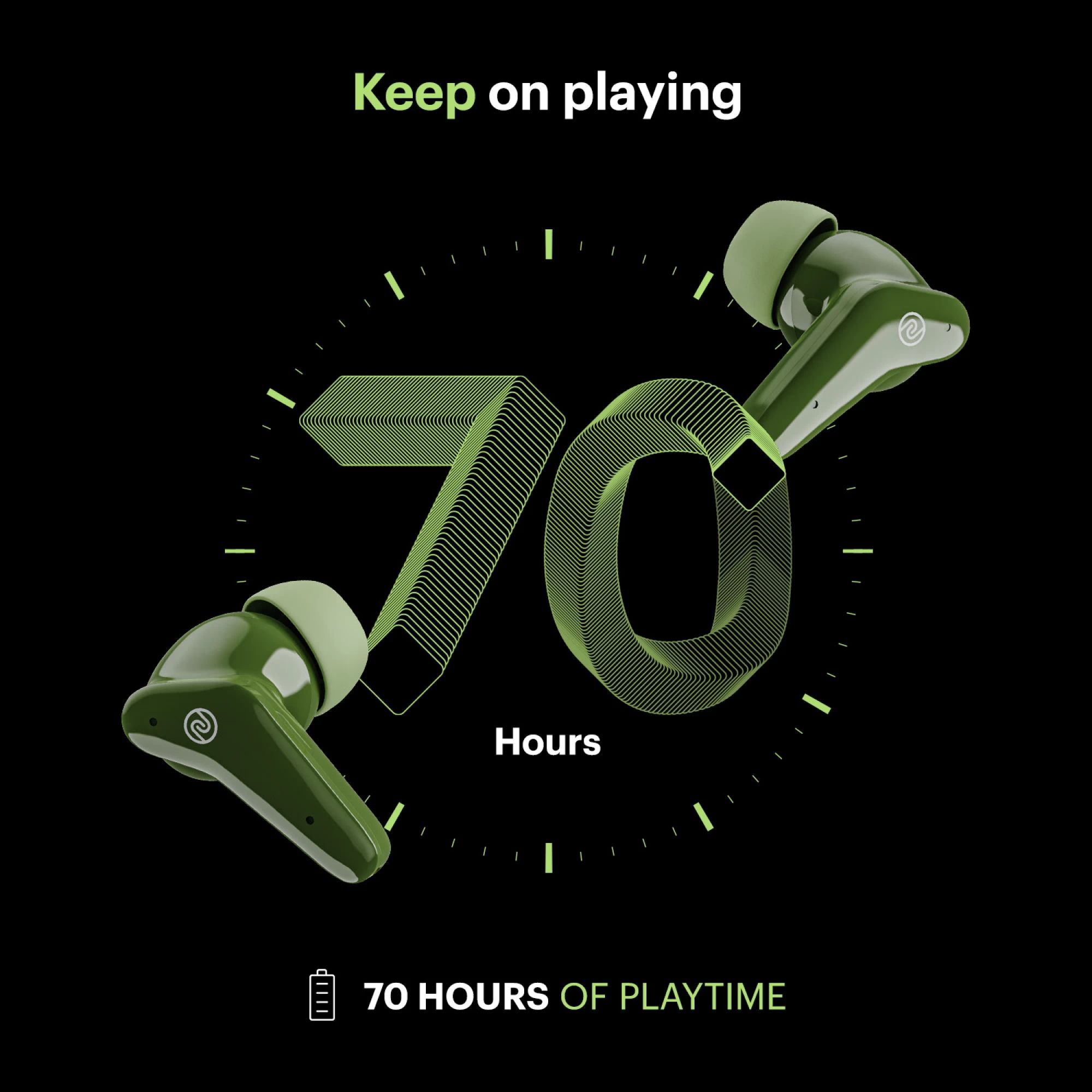 noise Buds VS102 Plus TWS Earbuds with Environmental Noise Cancellation (IPX5 Water Resistant, 11mm Driver, Forest Green)_2