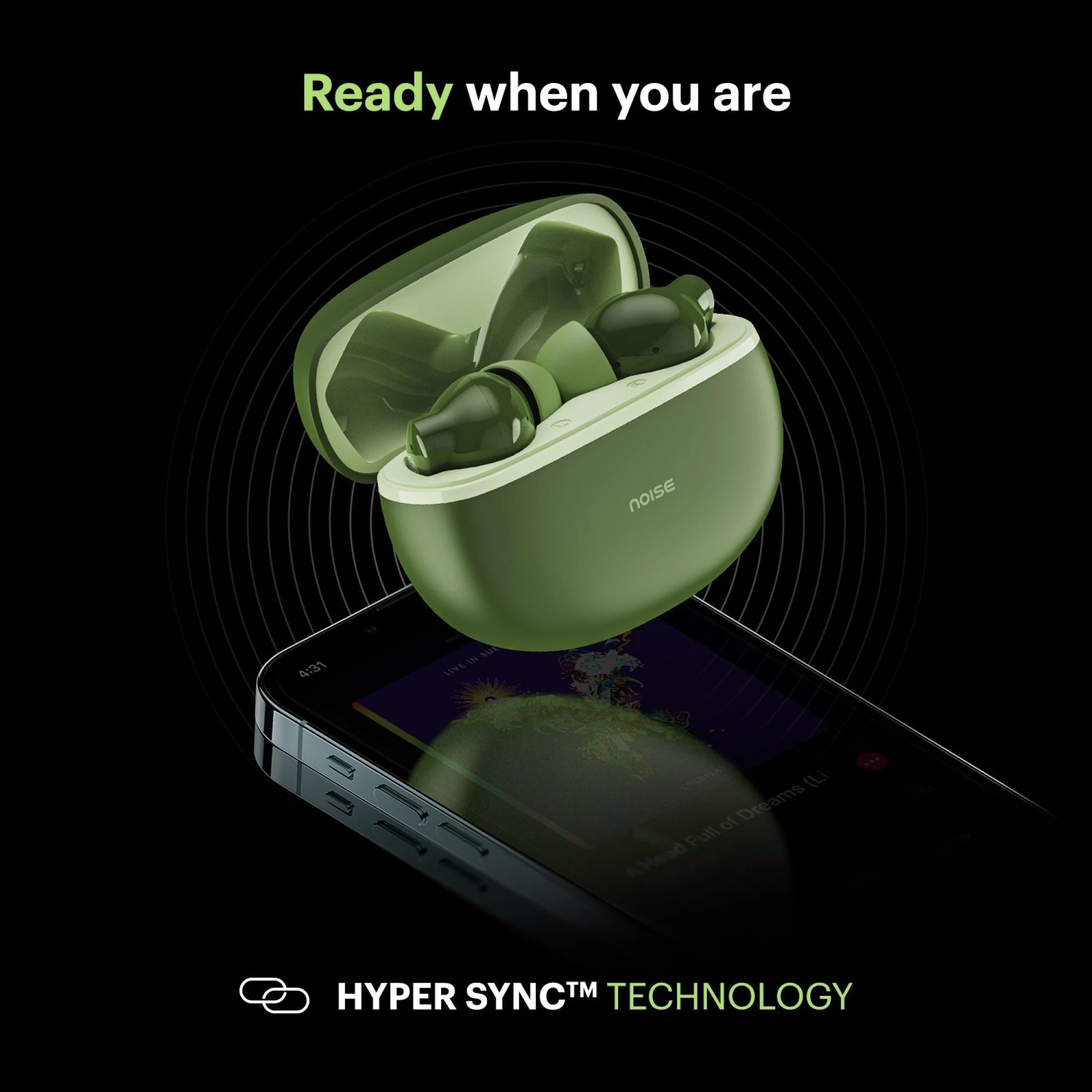 noise Buds VS102 Plus TWS Earbuds with Environmental Noise Cancellation (IPX5 Water Resistant, 11mm Driver, Forest Green)_6