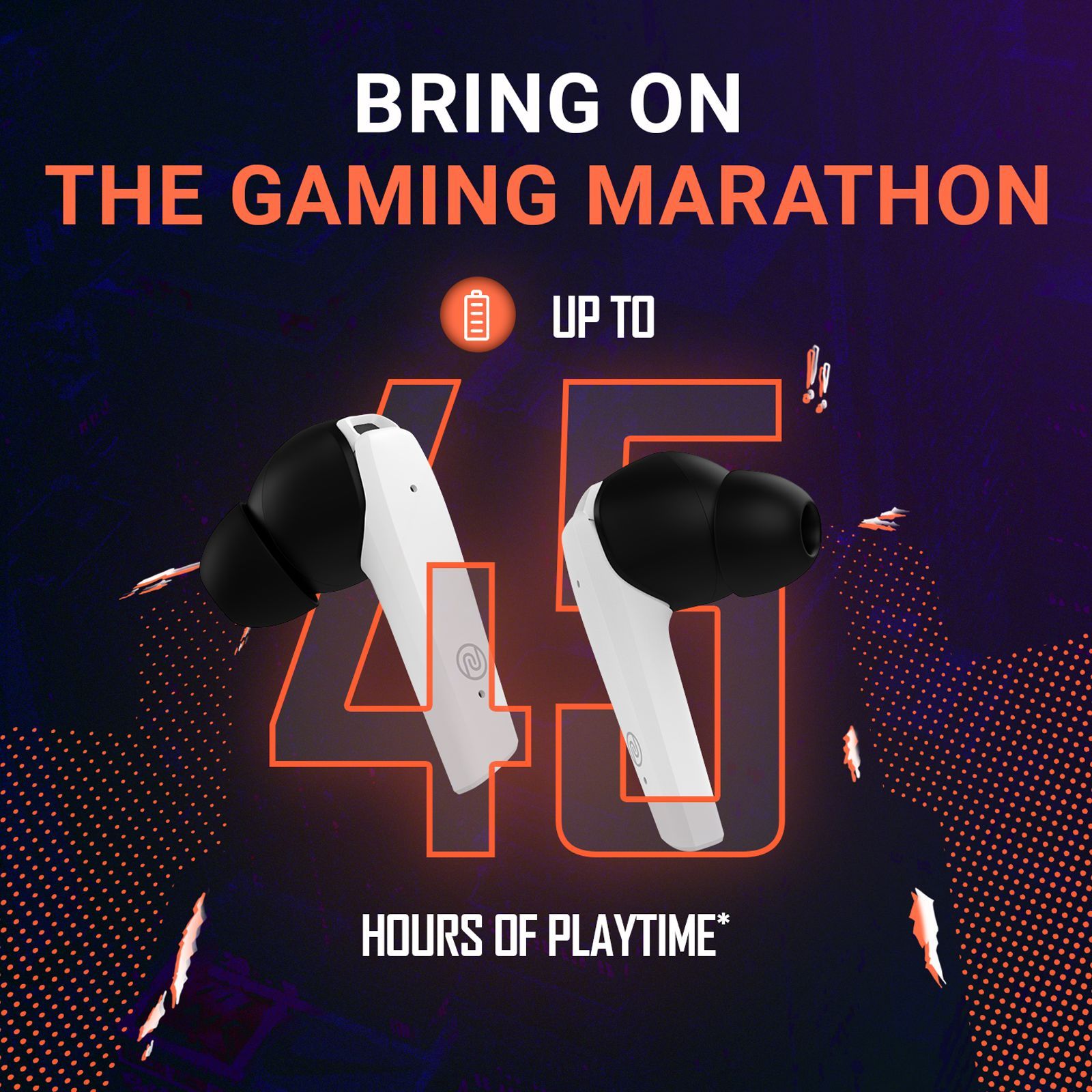 noise Buds Combat TWS Earbuds with Environmental Noise Cancellation (IPX5 Water Resistant, 13mm Driver, Covert White)_4