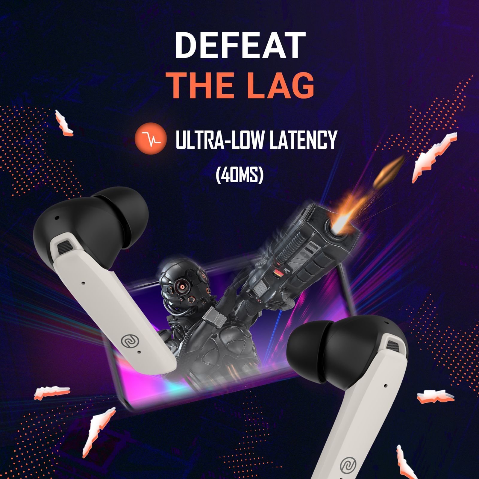 noise Buds Combat TWS Earbuds with Environmental Noise Cancellation (IPX5 Water Resistant, Insta Charge, Shadow Grey)_3