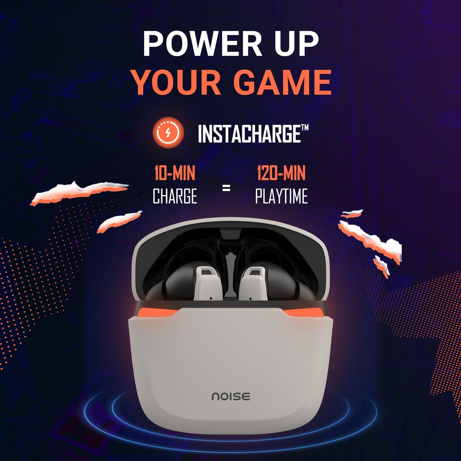 noise Buds Combat TWS Earbuds with Environmental Noise Cancellation (IPX5 Water Resistant, Insta Charge, Shadow Grey)_6