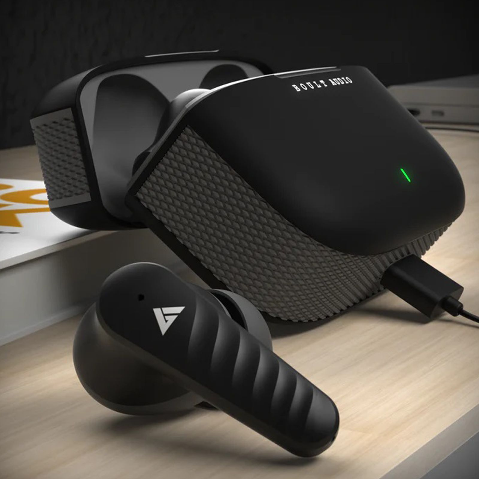 GOBOULT Rito TWS Earbuds with Environmental Noise Cancellation (IPX5 Water Resistant, Fast Charging, Black)_3