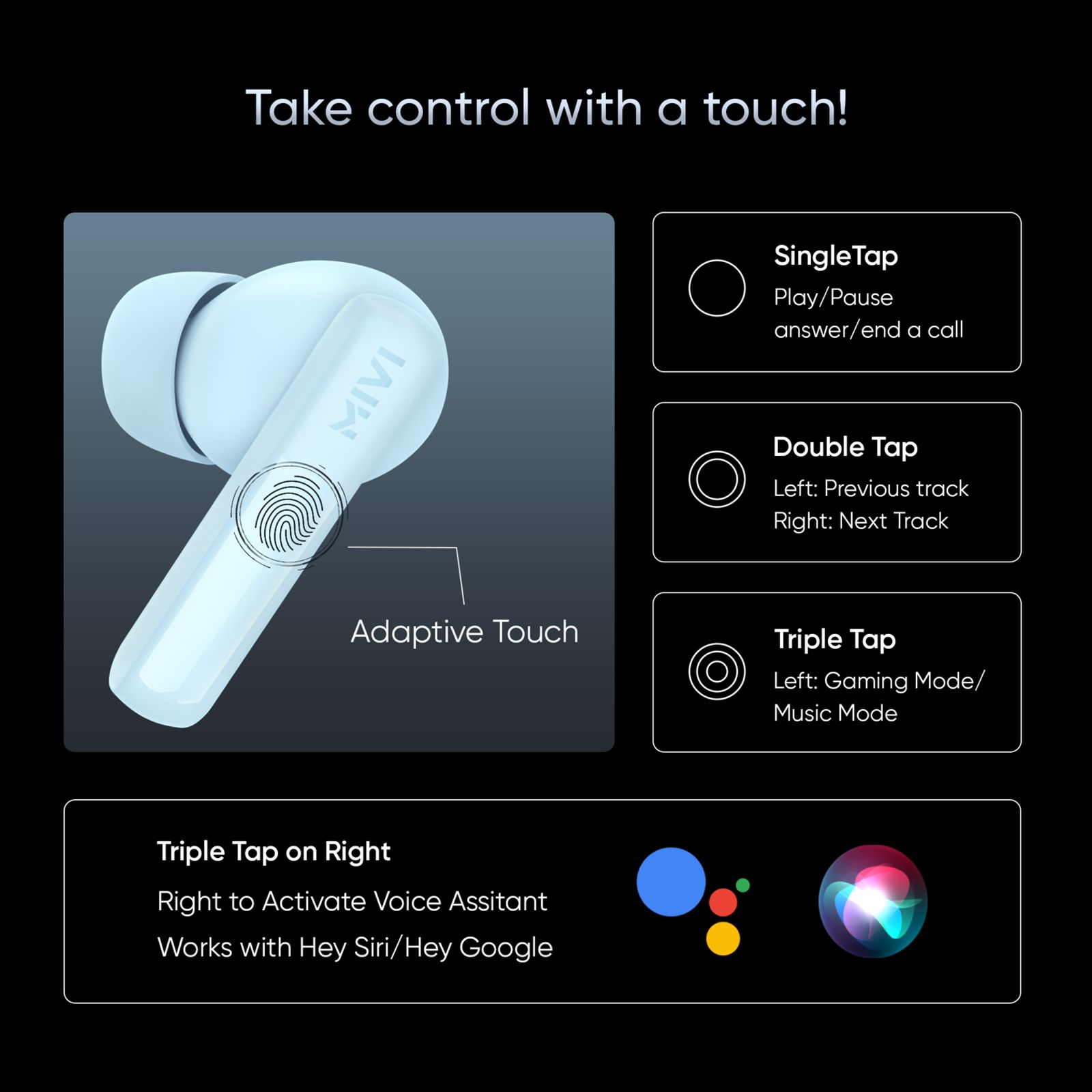 MIVI DuoPods T20 TWS Earbuds with Environmental Noise Cancellation (IPX4 Water Resistant, 45 Hours Playtime, Brisk Blue) MIVI DuoPods T20 TWS Earbuds with Environmental Noise Cancellation (IPX4 Water Resistant, 45 Hours Playtime, Brisk Blue)_6