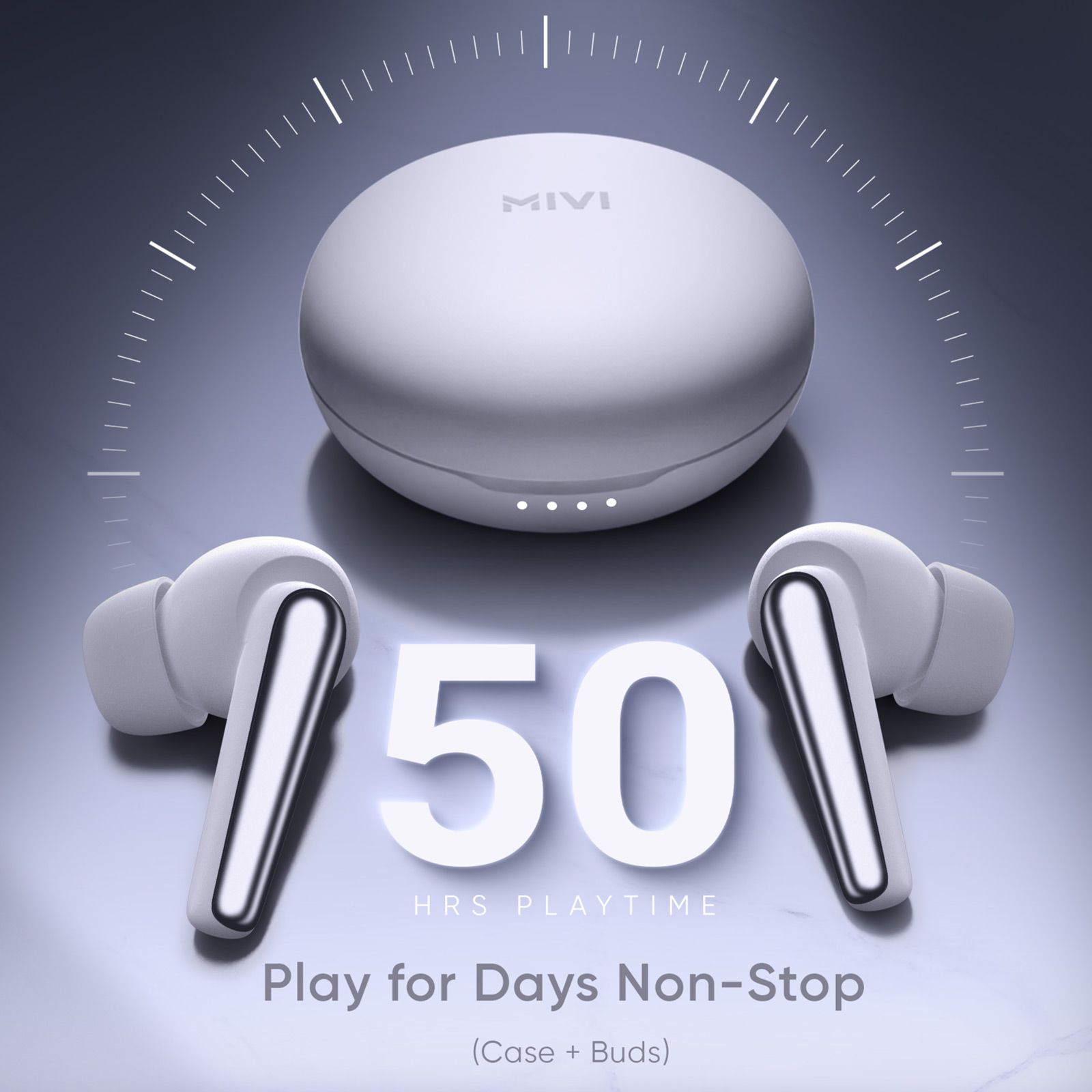 MIVI DuoPods T50 TWS Earbuds with Environmental Noise Cancellation (IPX4 Sweat Resistant, 13mm Bass Drivers, Ivory Sheen) MIVI DuoPods T50 TWS Earbuds with Environmental Noise Cancellation (IPX4 Sweat Resistant, 13mm Bass Drivers, Ivory Sheen)_3