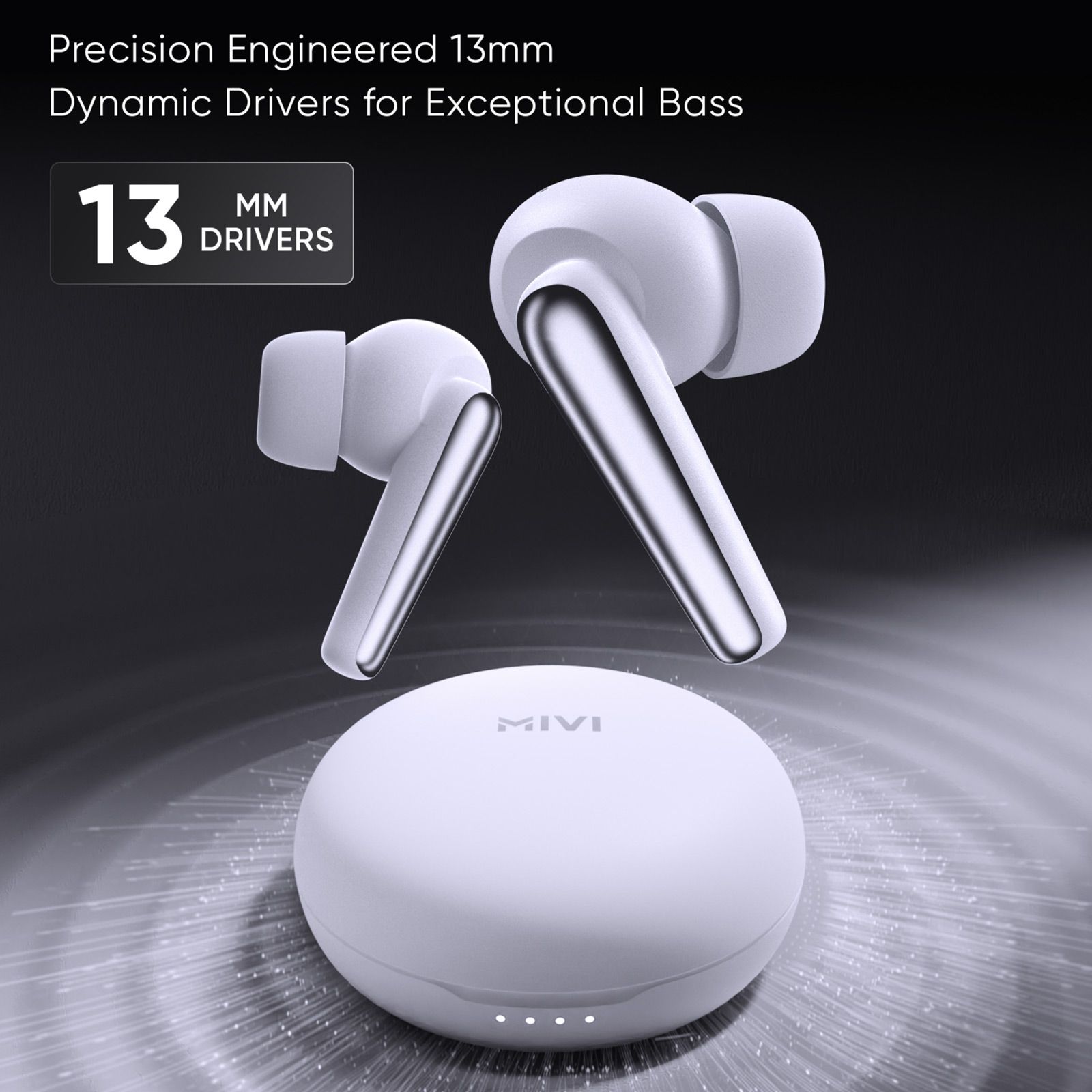 MIVI DuoPods T50 TWS Earbuds with Environmental Noise Cancellation (IPX4 Sweat Resistant, 13mm Bass Drivers, Ivory Sheen) MIVI DuoPods T50 TWS Earbuds with Environmental Noise Cancellation (IPX4 Sweat Resistant, 13mm Bass Drivers, Ivory Sheen)_5