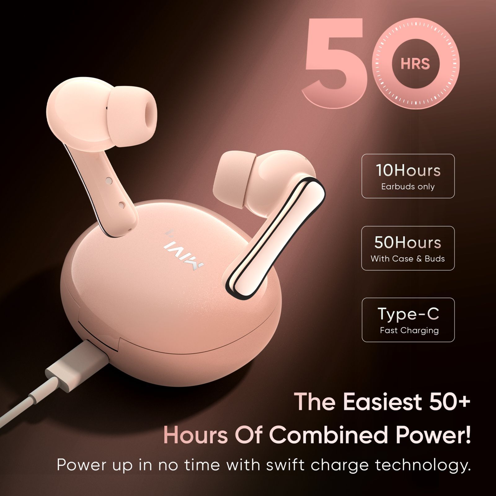 MIVI DuoPods T80 TWS Earbuds with Environmental Noise Cancellation (IPX4 Water Resistant, 13mm Bass Drivers, Coral) MIVI DuoPods T80 TWS Earbuds with Environmental Noise Cancellation (IPX4 Water Resistant, 13mm Bass Drivers, Coral)_4