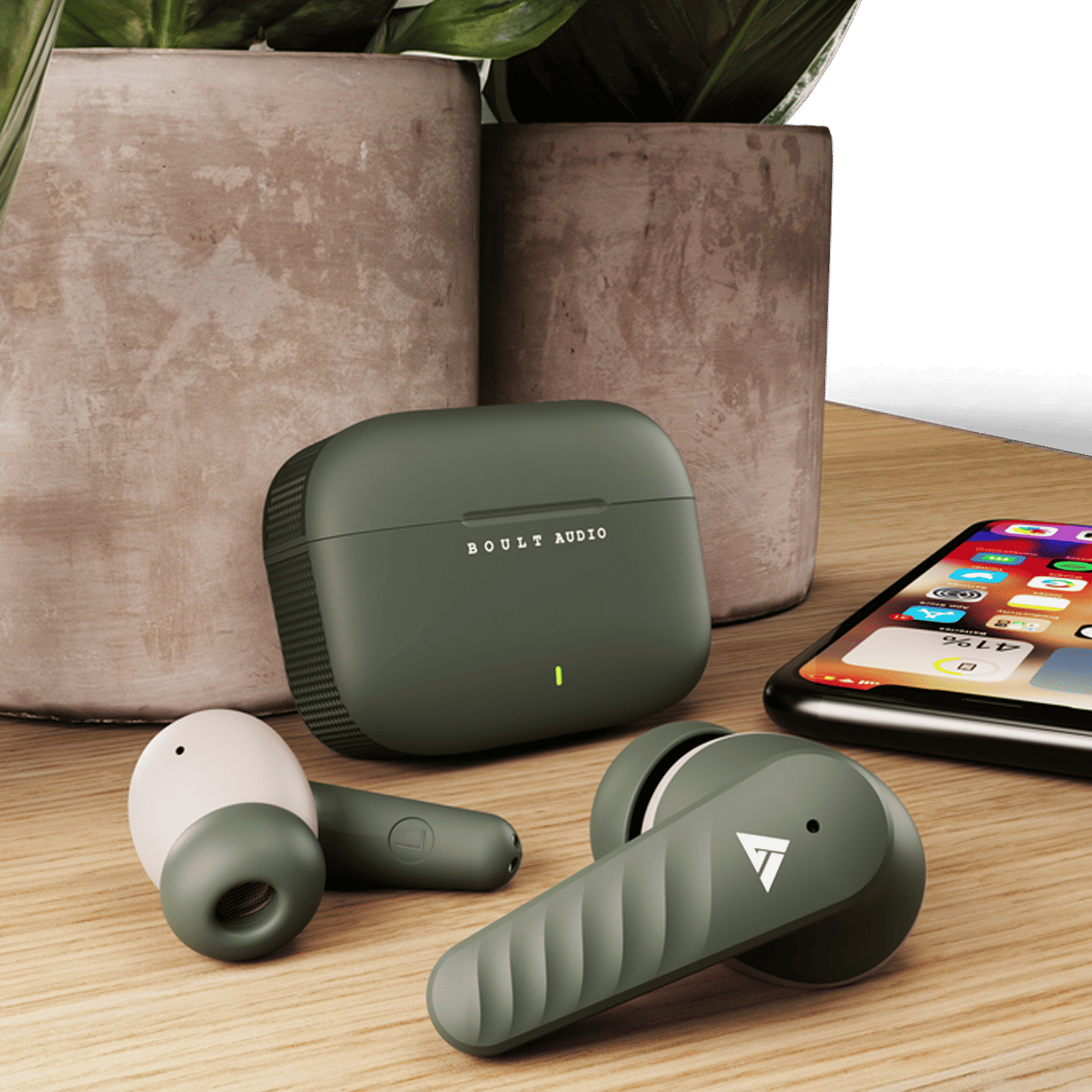 GOBOULT X10 Pro TWS Earbuds with Environmental Noise Cancellation (IPX5 Water Resistant, Fast Charging, Green)_16