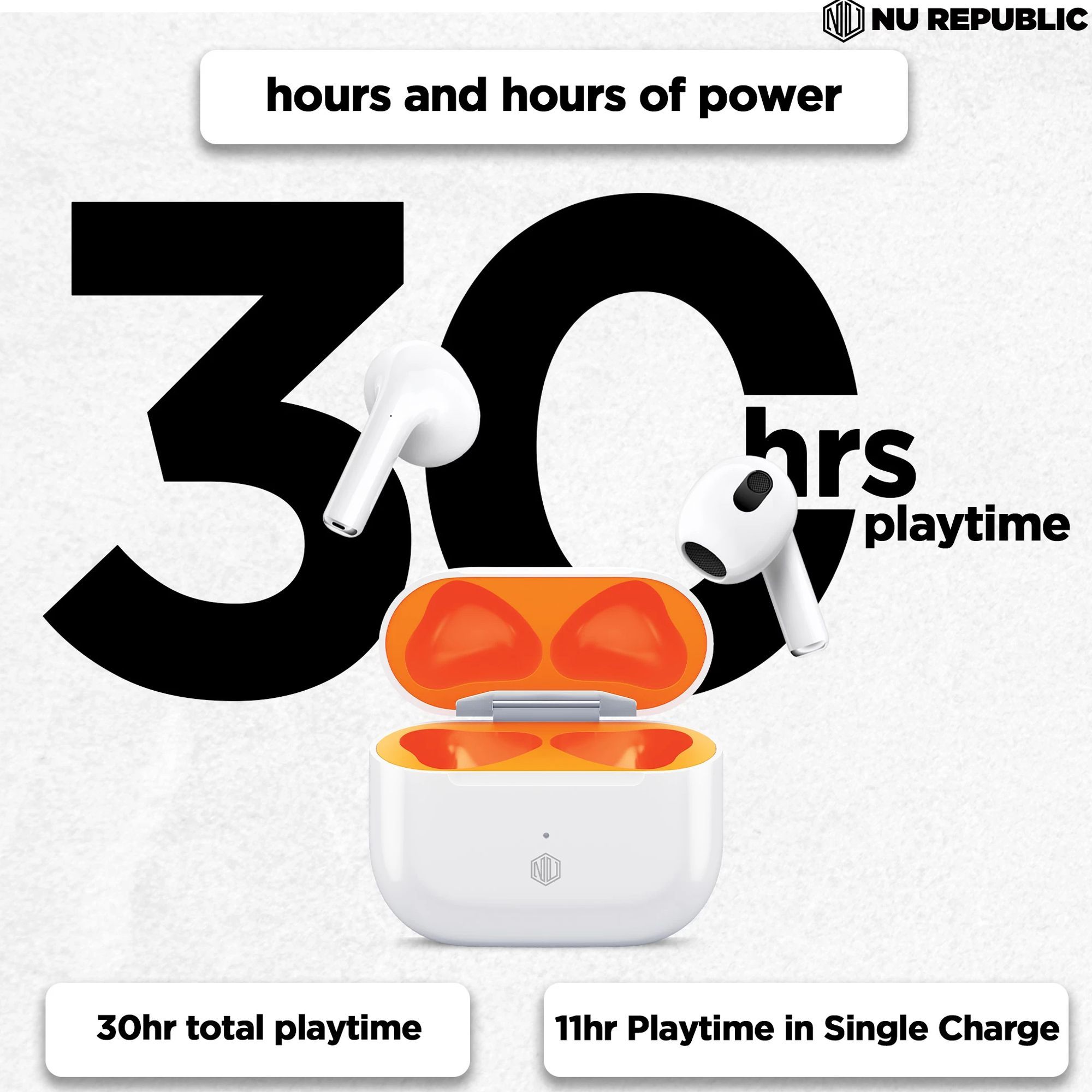 Nu Republic Urban 4 TWS Earbuds with Environmental Noise Cancellation (IPX4 Water Resistant, X-Bass Technology, Orange)_5
