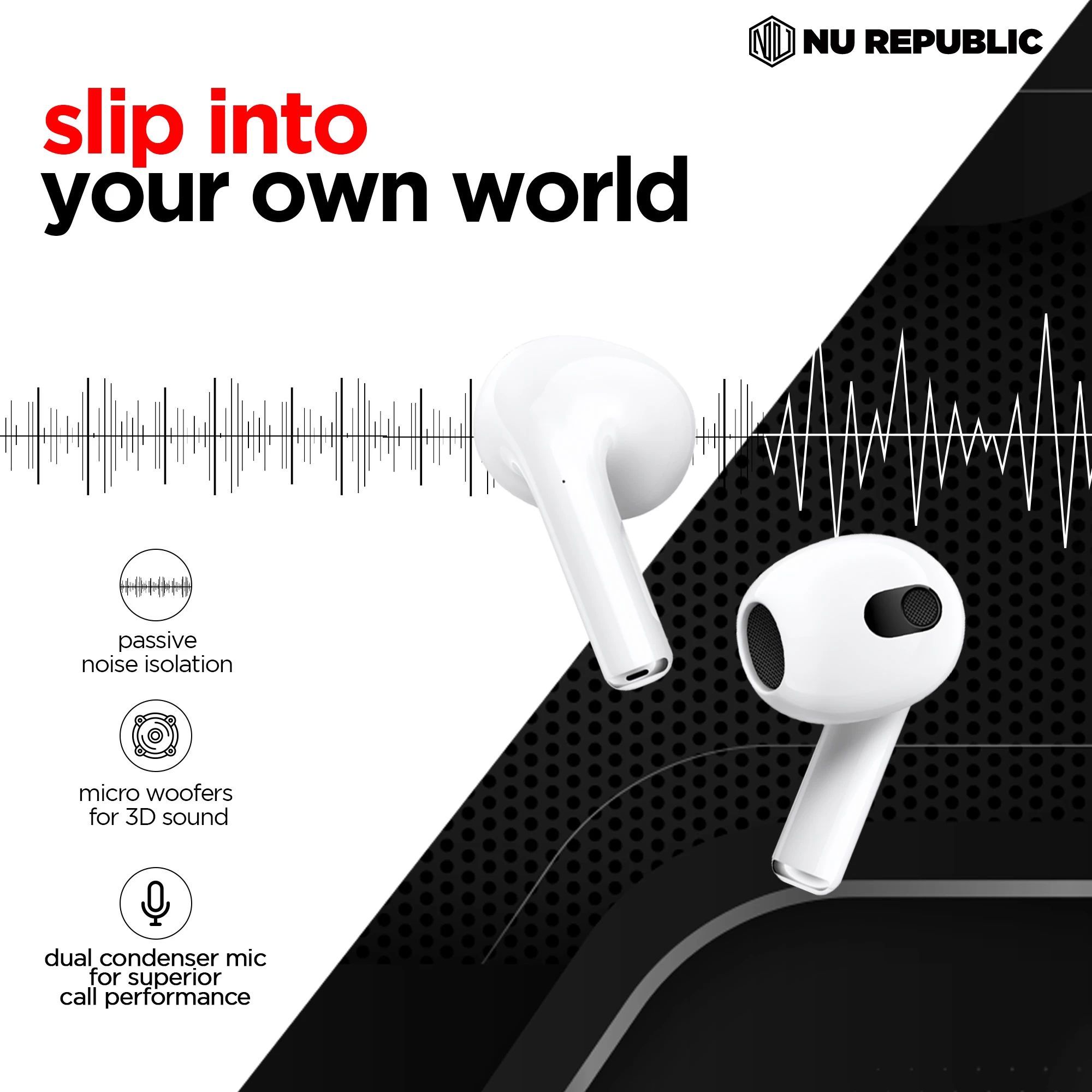 Nu Republic Urban 4 TWS Earbuds with Environmental Noise Cancellation (IPX4 Water Resistant, X-Bass Technology, Orange)_7