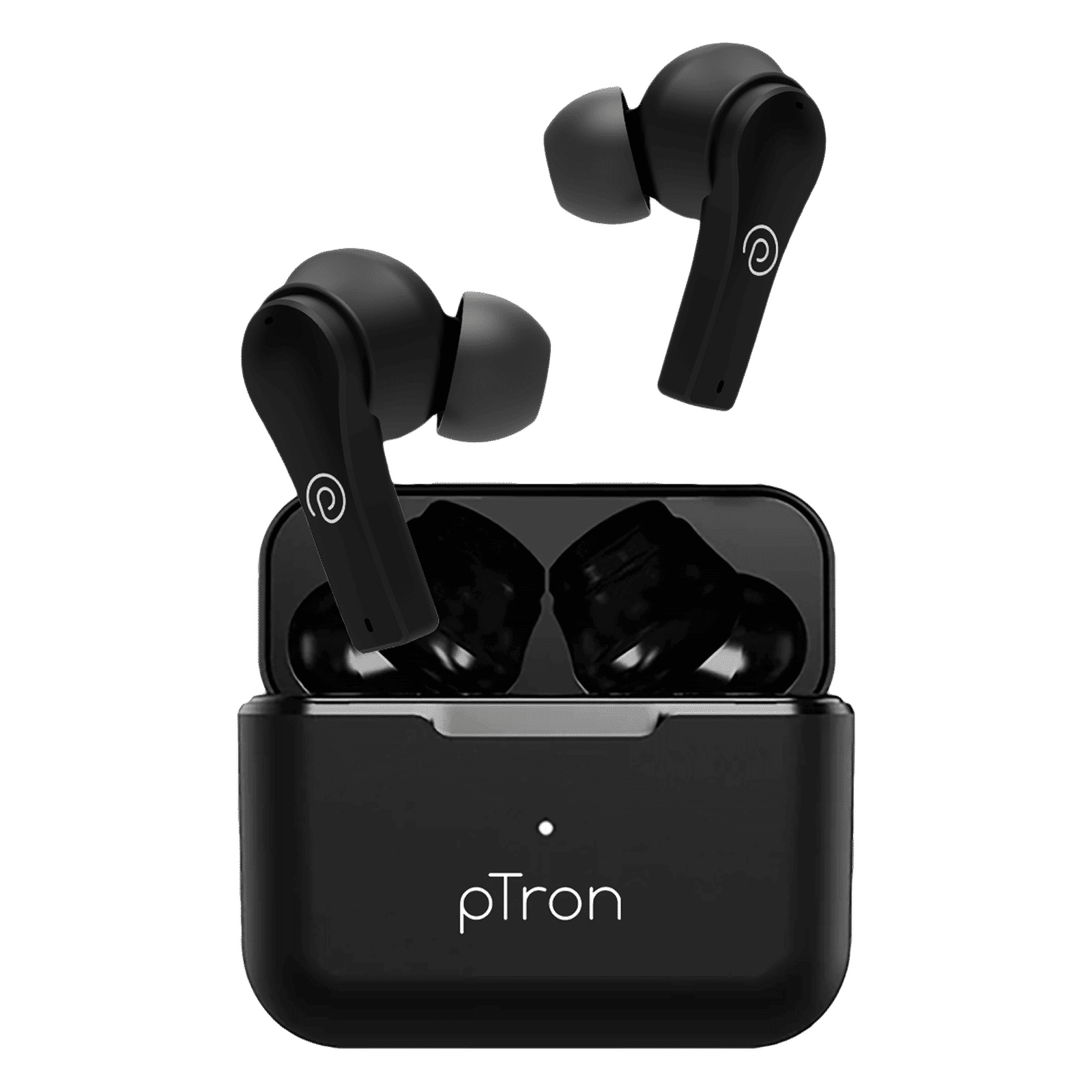 pTron Basspods Buds Plus TWS Earbuds with Environmental Noise Cancellation (IPX4 Water Resistant, 13mm Dynamic Drivers, Black) pTron Basspods Buds Plus TWS Earbuds with Environmental Noise Cancellation (IPX4 Water Resistant, 13mm Dynamic Drivers, Black)_1