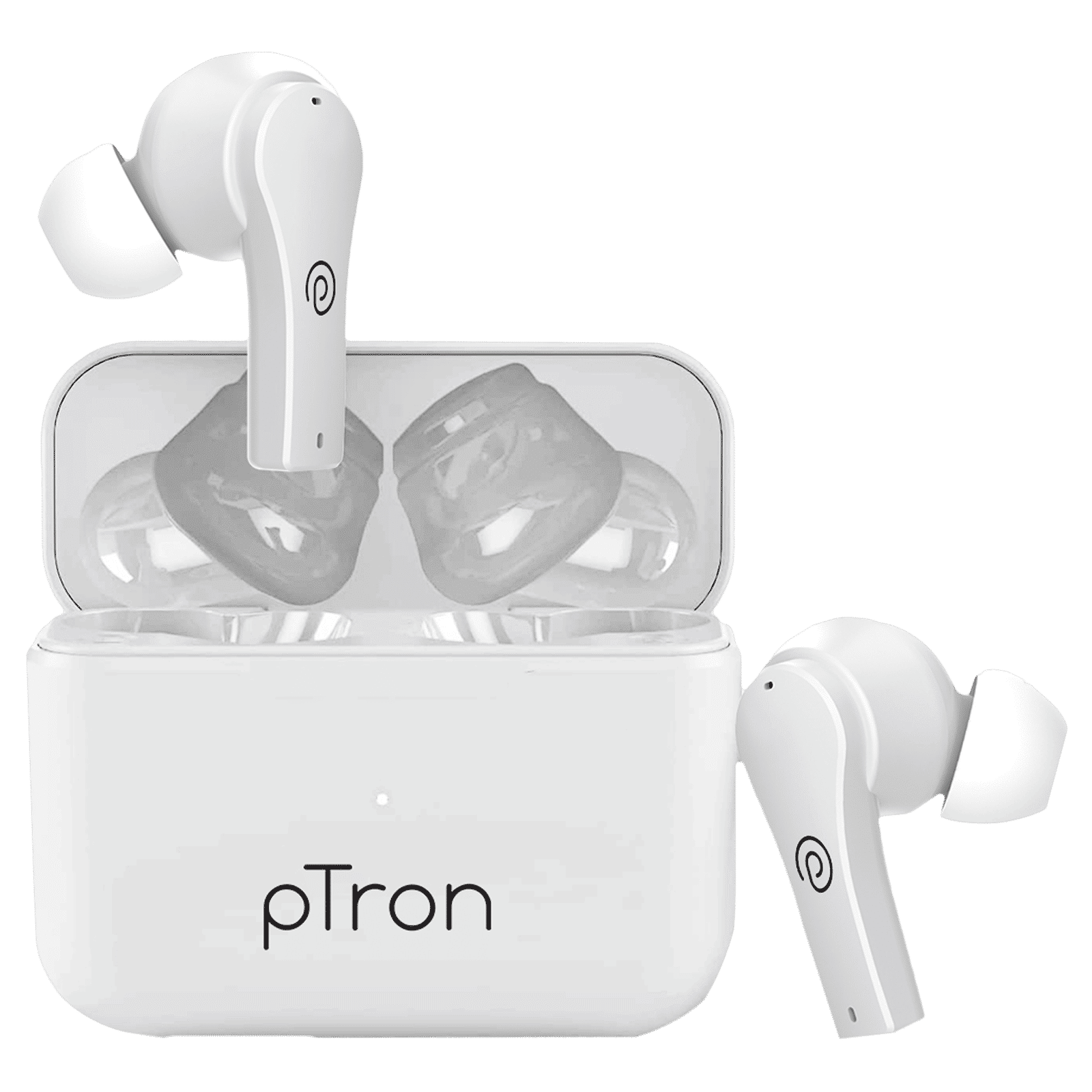 pTron Basspods Buds Plus TWS Earbuds with Environmental Noise Cancellation (IPX4 Water Resistant, 40 Hours Playtime, White) pTron Basspods Buds Plus TWS Earbuds with Environmental Noise Cancellation (IPX4 Water Resistant, 40 Hours Playtime, White)_1