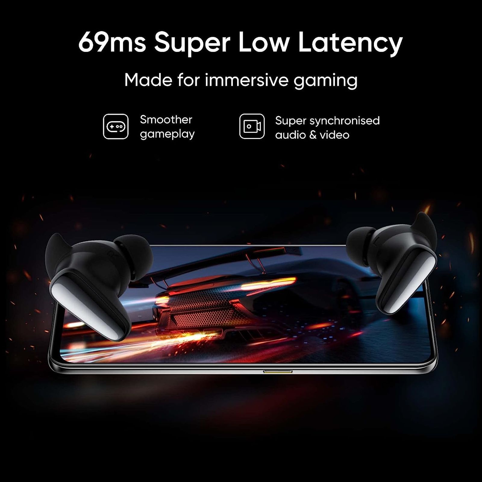 realme Buds Air 3S TWS Earbuds with Environmental Noise Cancellation (IPX5 Water Resistant, 11mm Triple Titanium Driver, Bass Black)_8