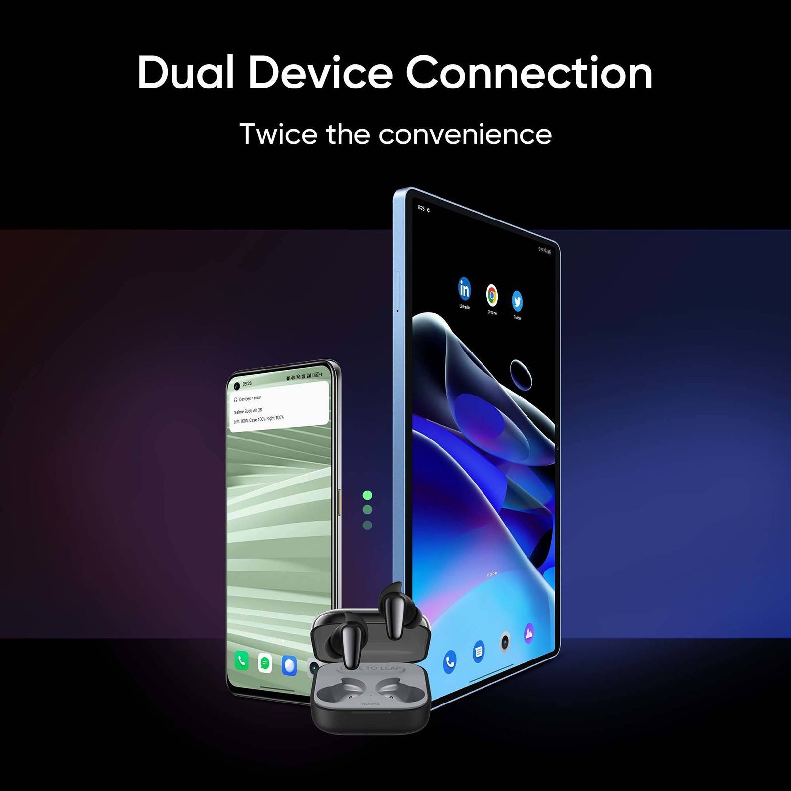 realme Buds Air 3S TWS Earbuds with Environmental Noise Cancellation (IPX5 Water Resistant, 11mm Triple Titanium Driver, Bass Black)_4
