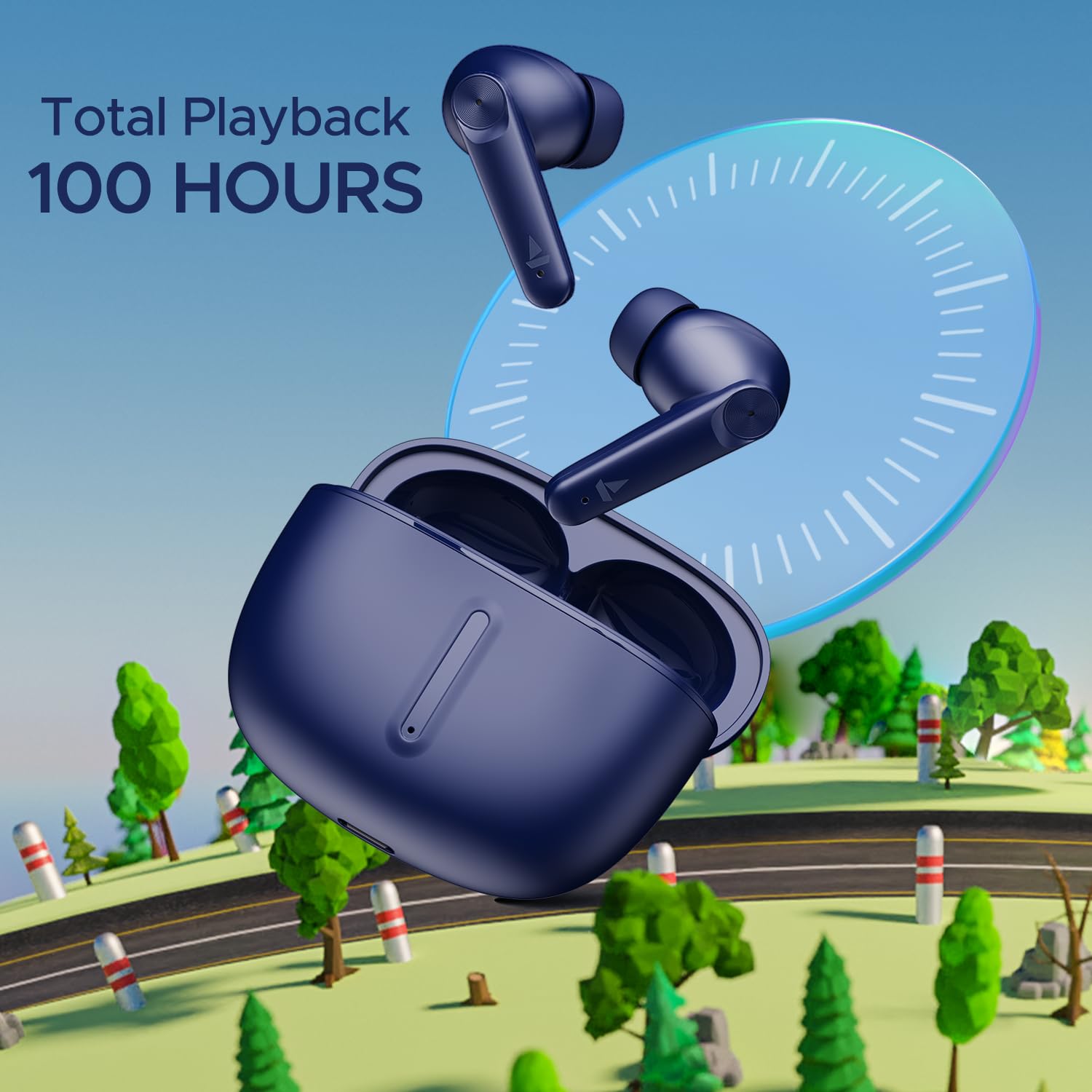 boAt Airdopes 100 TWS Earbuds with Environmental Noise Cancellation (IPX4 Water Resistant, ASAP Charge, Sapphire Blue) boAt Airdopes 100 TWS Earbuds with Environmental Noise Cancellation (IPX4 Water Resistant, ASAP Charge, Sapphire Blue)_9