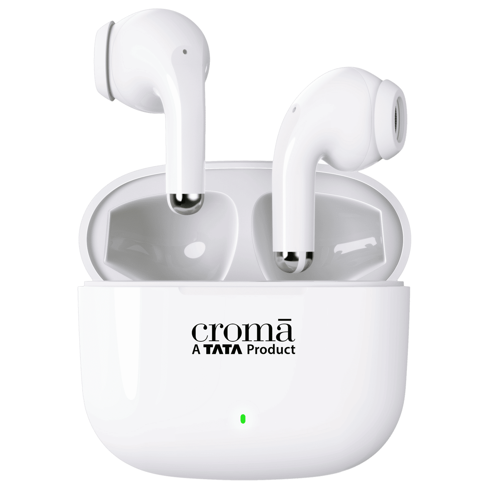 Croma IN 101 TWS Earbuds with Passive Noise Cancellation (IPX4 Water Resistant, 28 Hours Playback White)_1