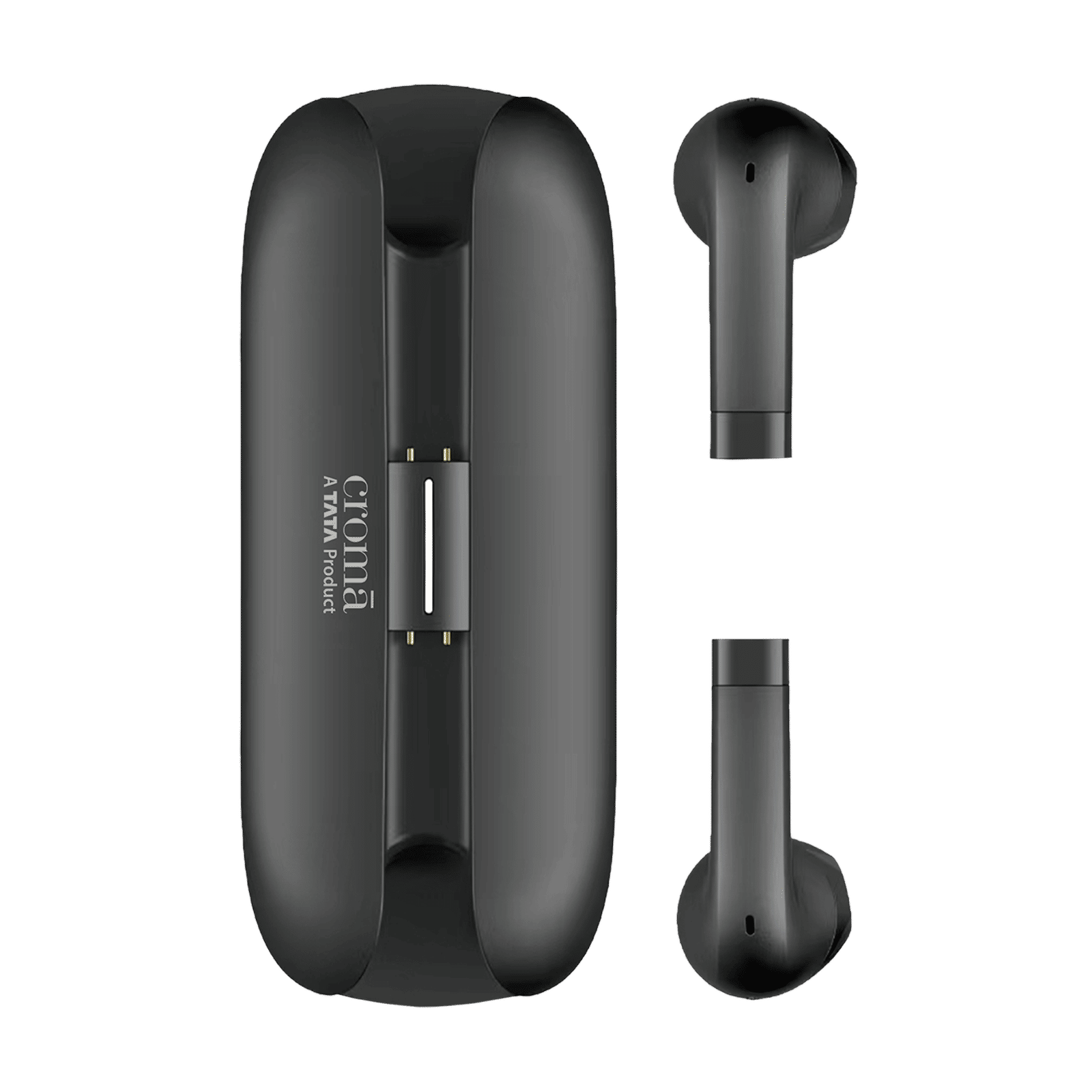 Croma Sliding TWS Earbuds with Passive Noise Cancellation (IPX4 Waterproof, 30 Hours Playback Time, Black)_6